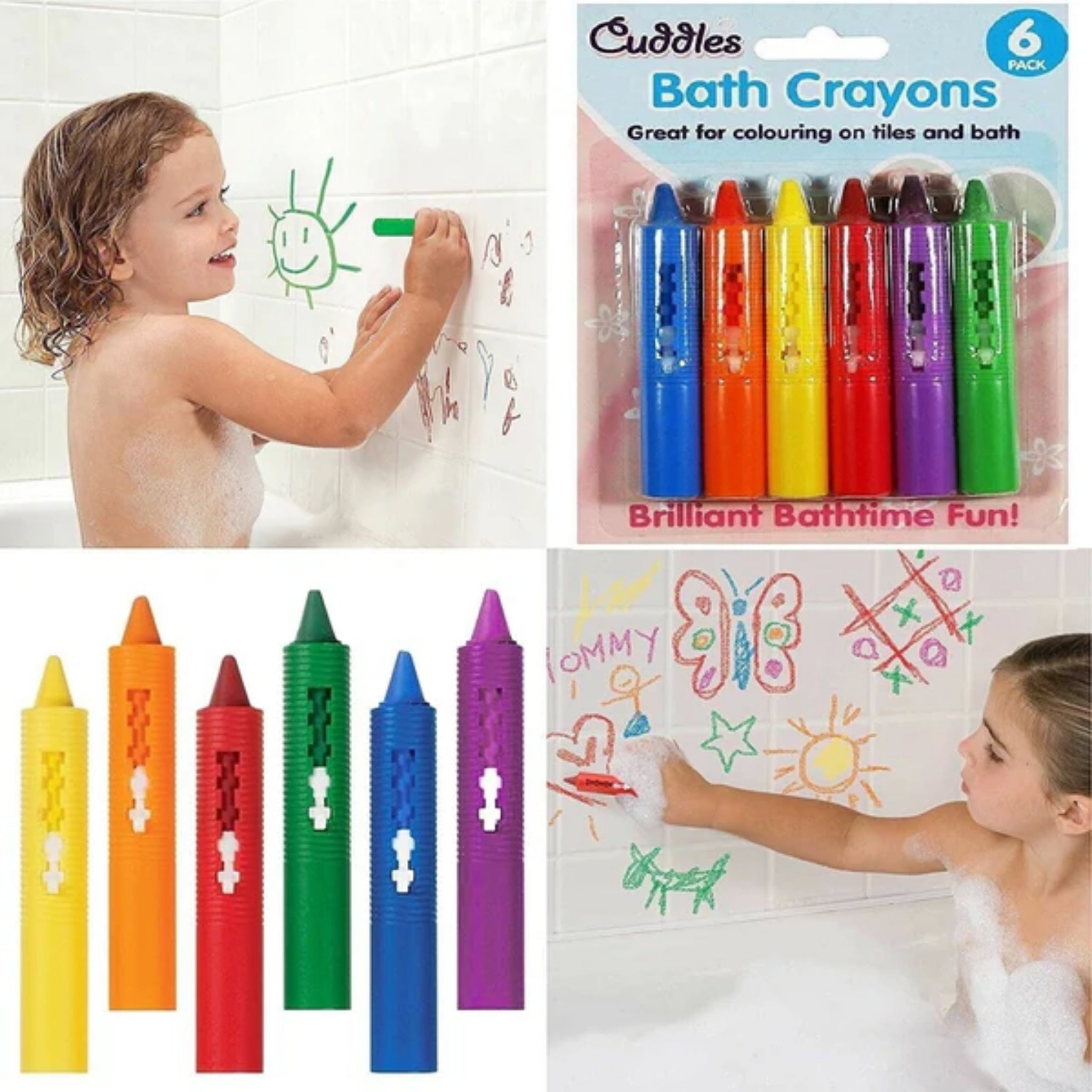 Washable Jumbo Crayons for Toddlers, 24 Colors Non Toxic Twistable Crayons  Set, Silky Bath Crayons for Babies and Kids 