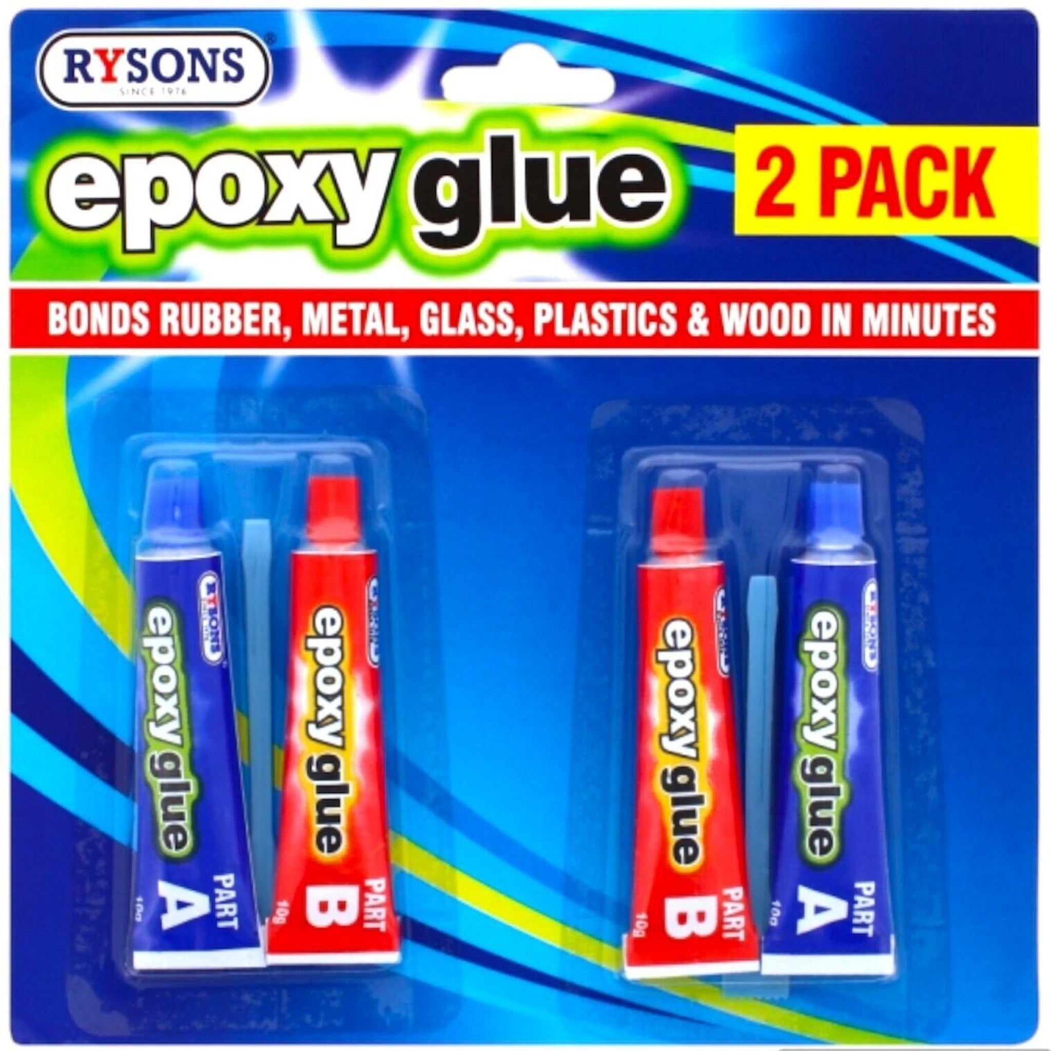 4 Pack Epoxy Hardener & Resin Glue Kit for Glass Metal Plastics Wood Rubber
