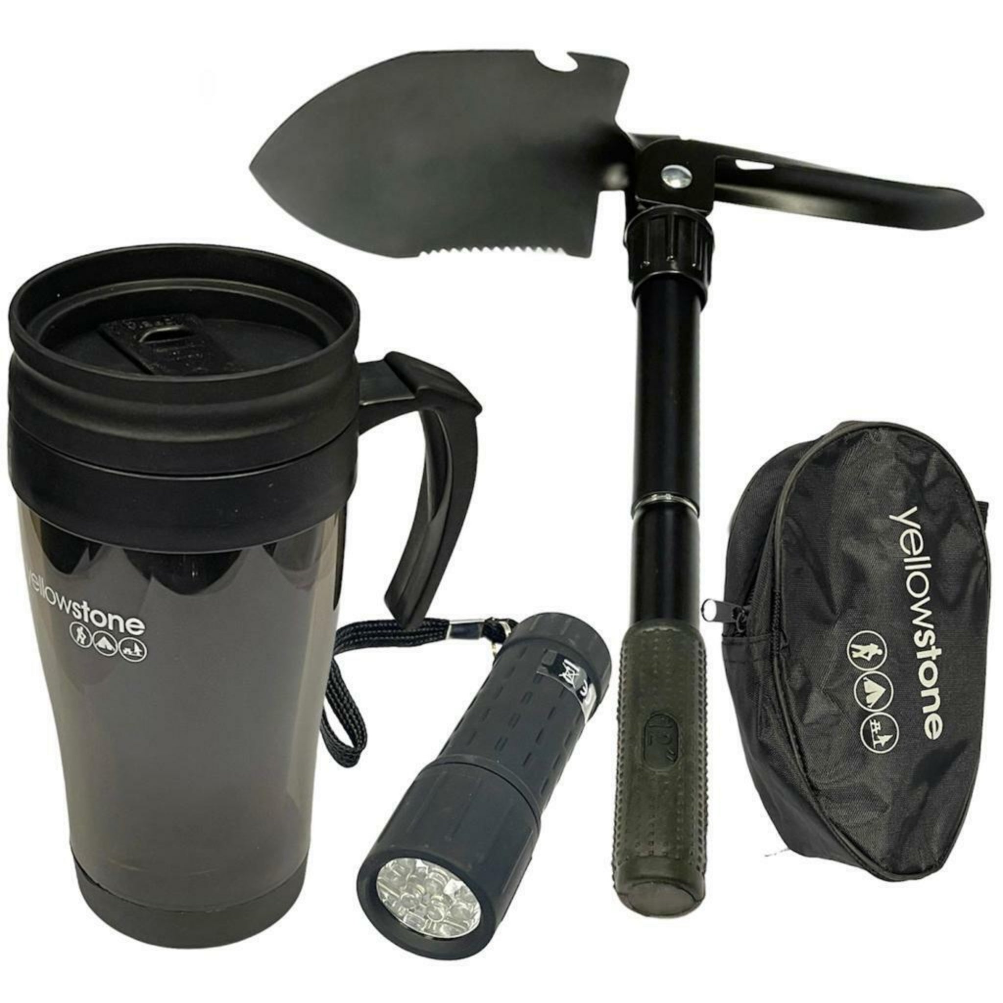 Beclen Harp Travel Gift Set For Outdoor Camping/Hiking/Fishing Including  Portable Folding Shovel Torch And Mug, Car Travel Gift Set Outdoor  Adventure Kit Camping and Hiking Essentials Fishing Trip Accessories  Portable Emergency Tools