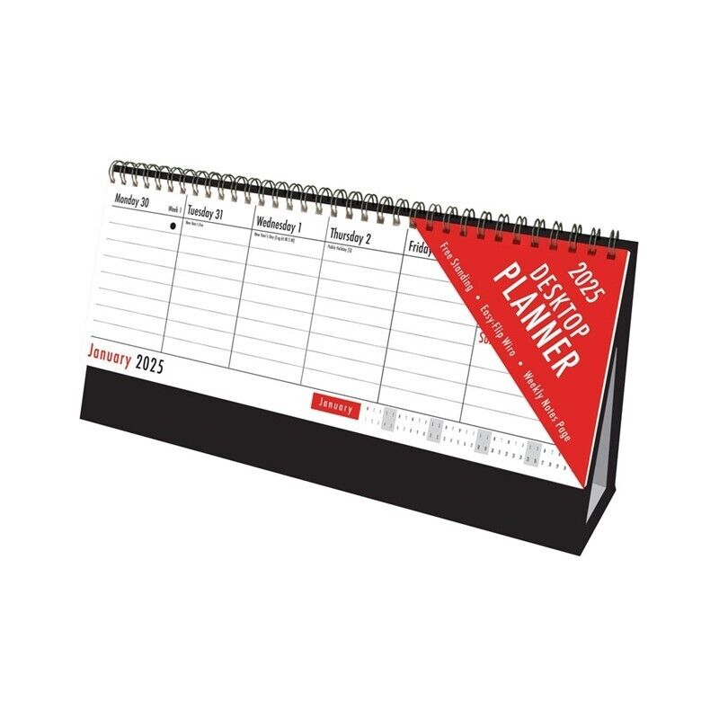 3x 2025 Wall Calendar Large Weekly Desktop Planner, Full Year Holiday Organiser office Home desk calendar