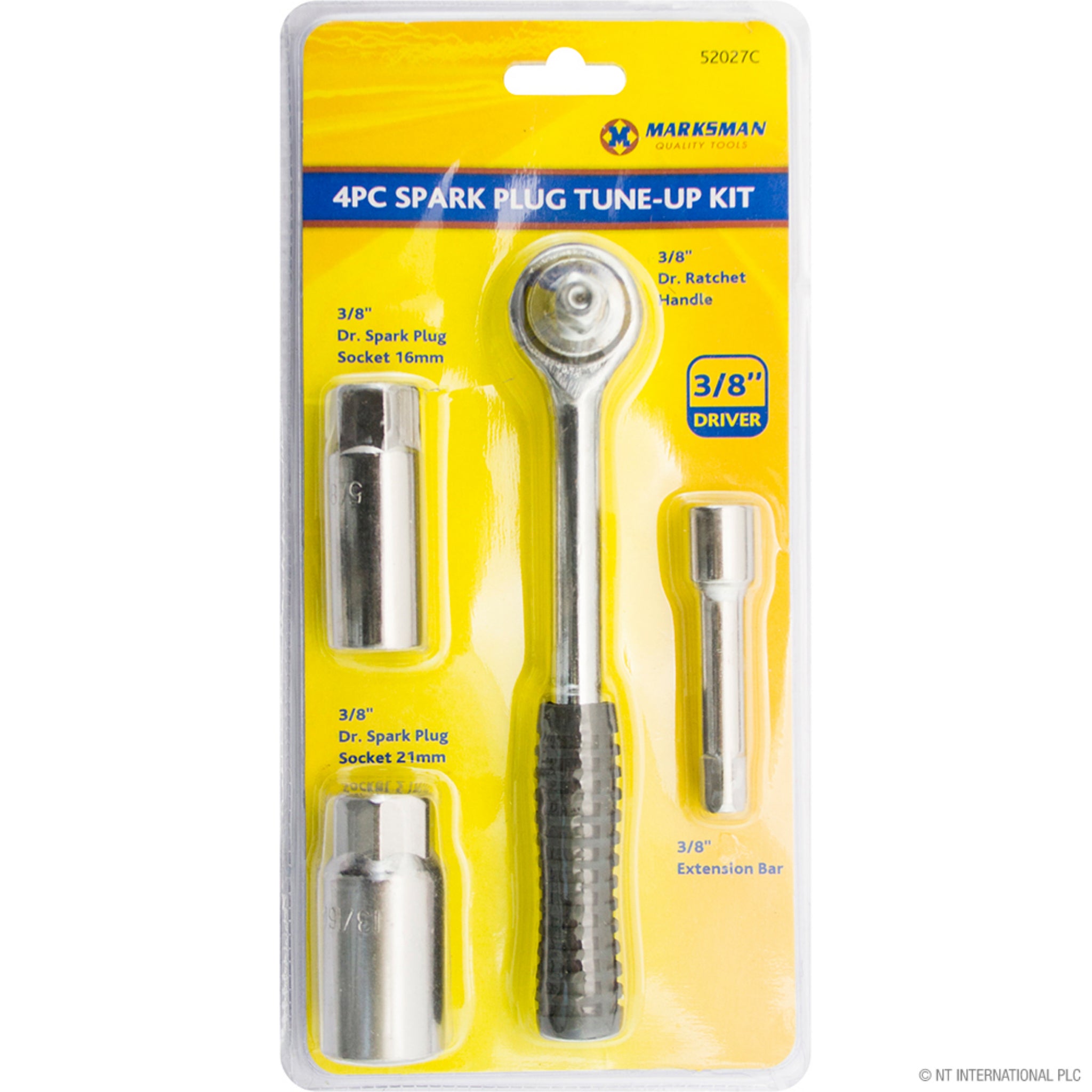 Beclen Harp New 4pc 3/8" Spark Plug Tune-Up Rachet Wrenches With Extension Bar & Sockets Set