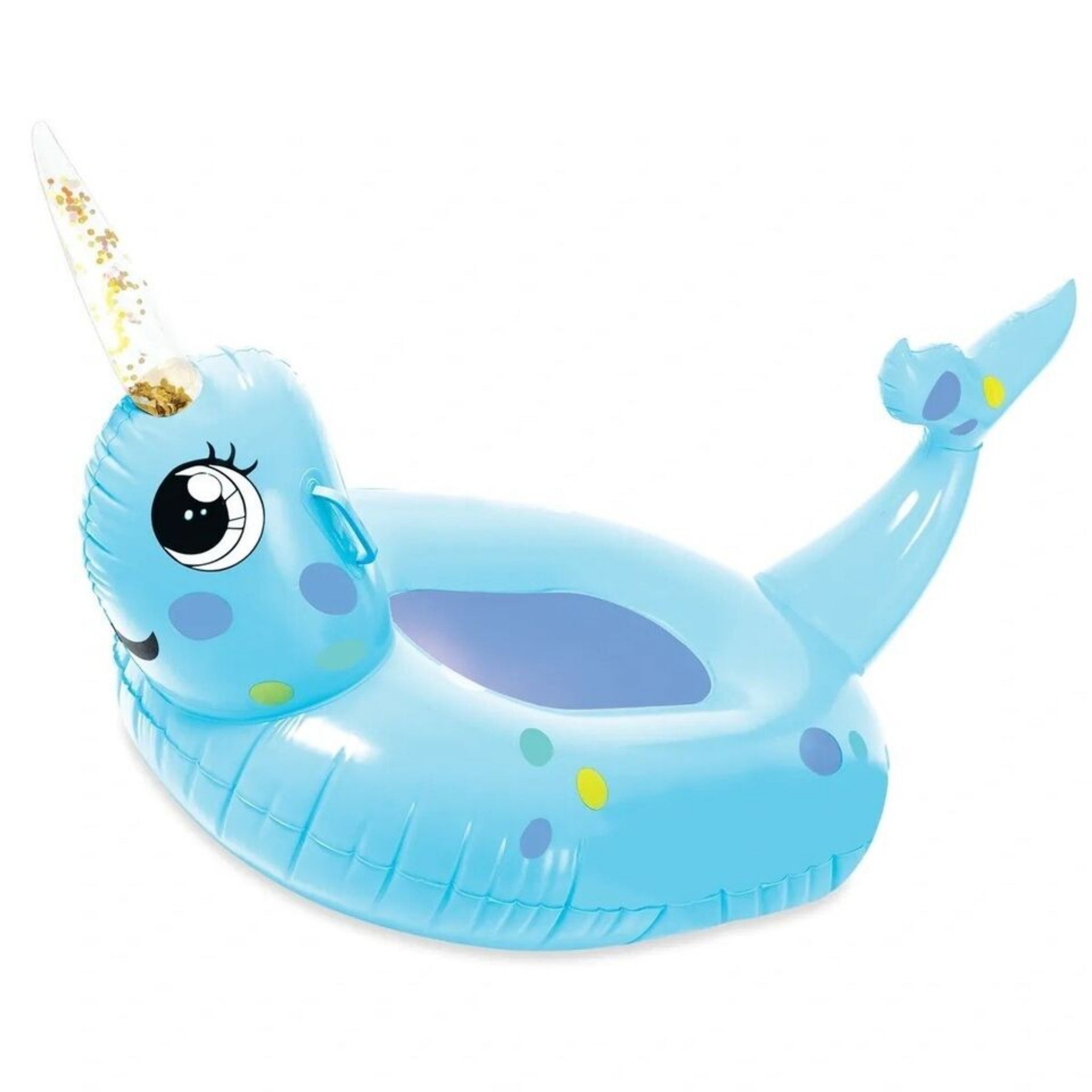 Beclen Harp Inflatable Float Narwhal Glitter Water Pool Lounger Float Holiday Pool Fun Float Beach Pool 105CM