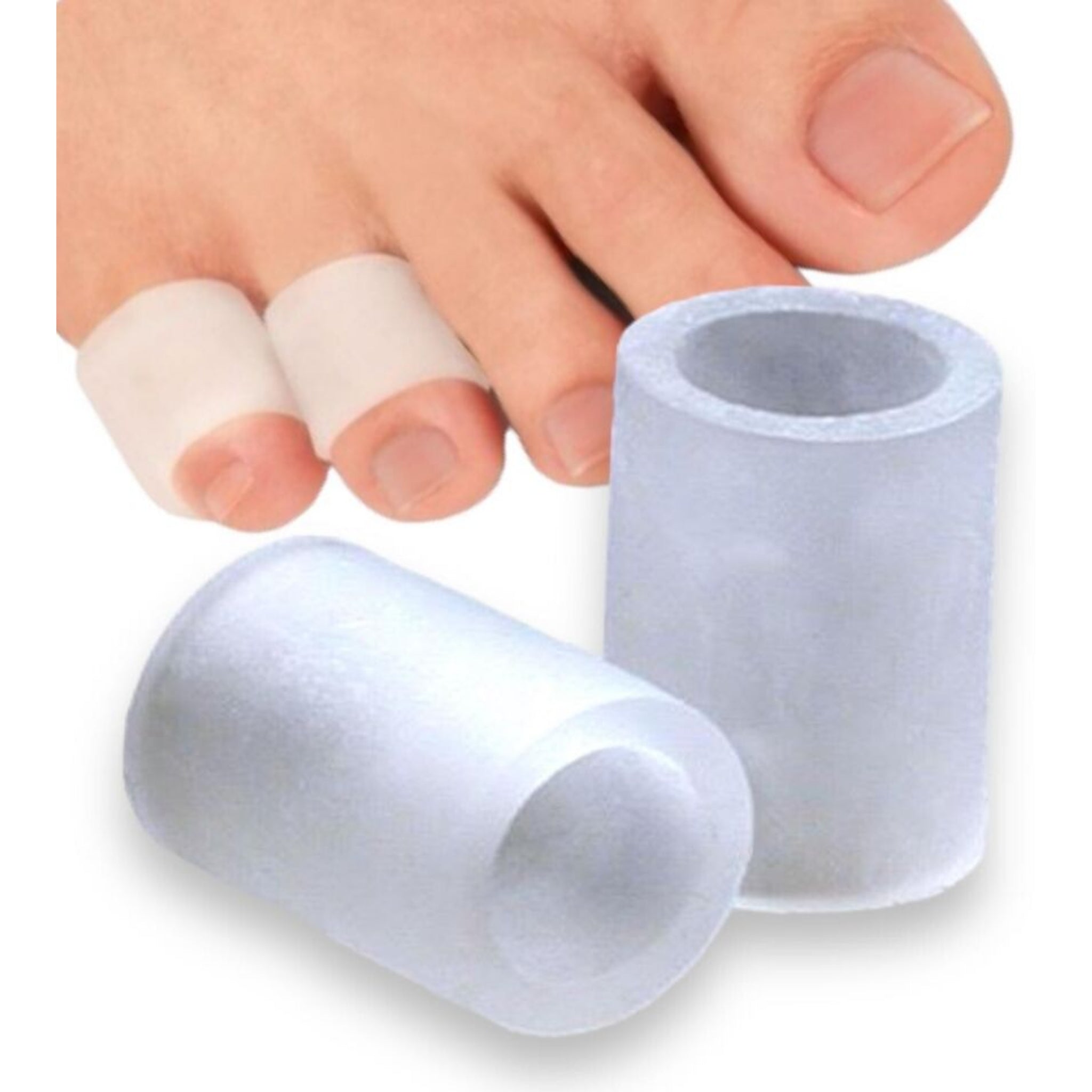 Beclen Harp 2 x Toe Separators for Overlapping Toes , Clear Gel Hammer Toe Straighteners