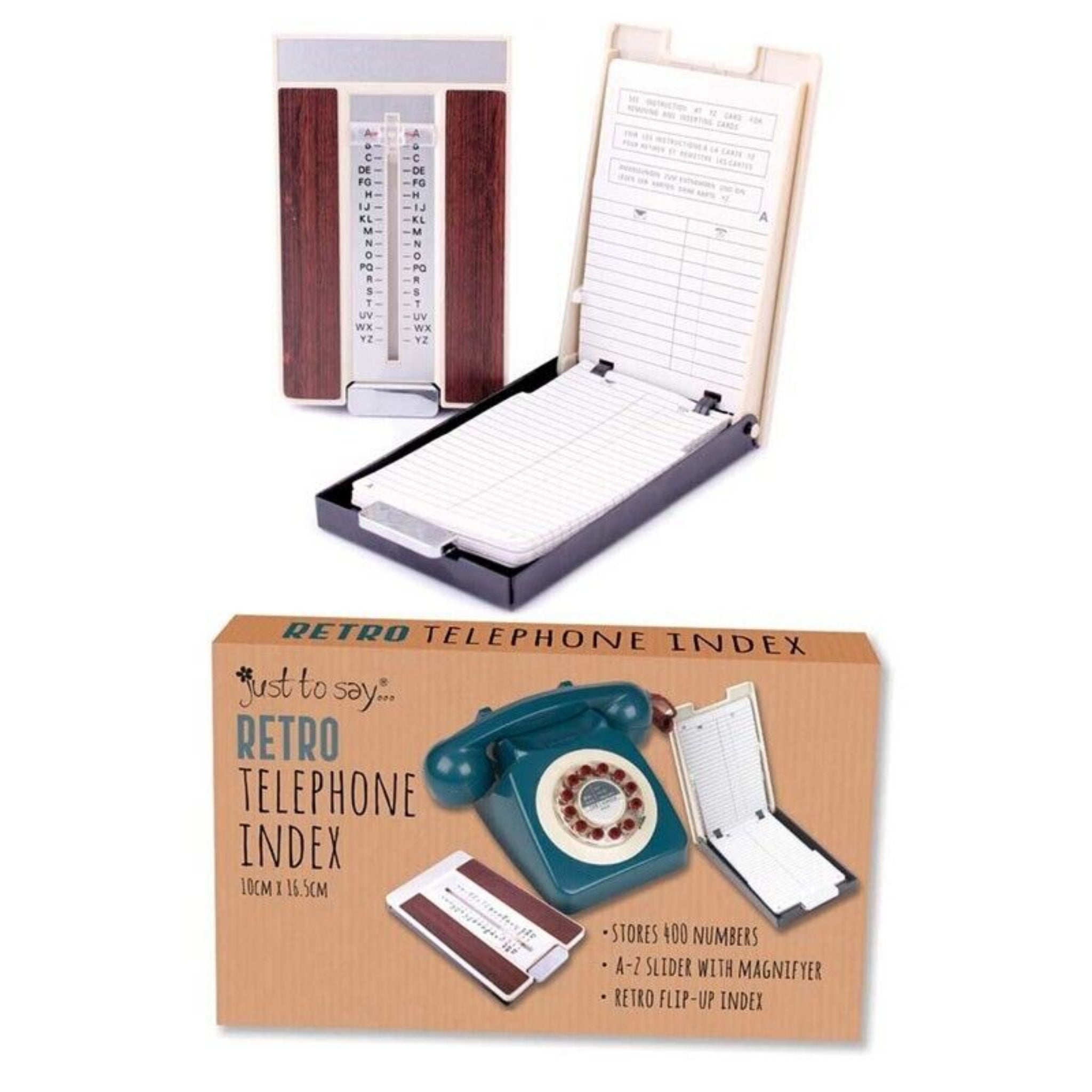 Beclen Harp A-Z Slider Flip Open Telephone Address Index Book Retro Store Up To 400 Numbers