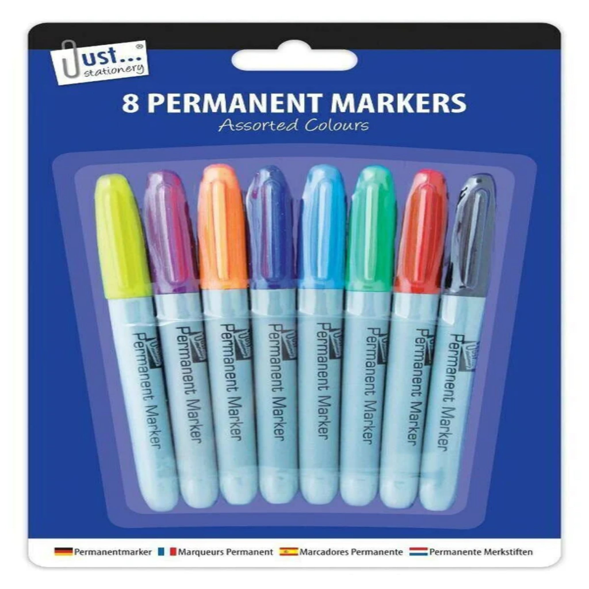 Beclen Harp 10 Pack Permanent Marker Pens Tip Bullet Point Multi Assorted Colours Pen Office