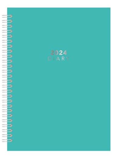 Beclen Harp 2024 A5 Week To View/WTV Personal Executive  Wiro/Spiral Non Scratch Paper Diary