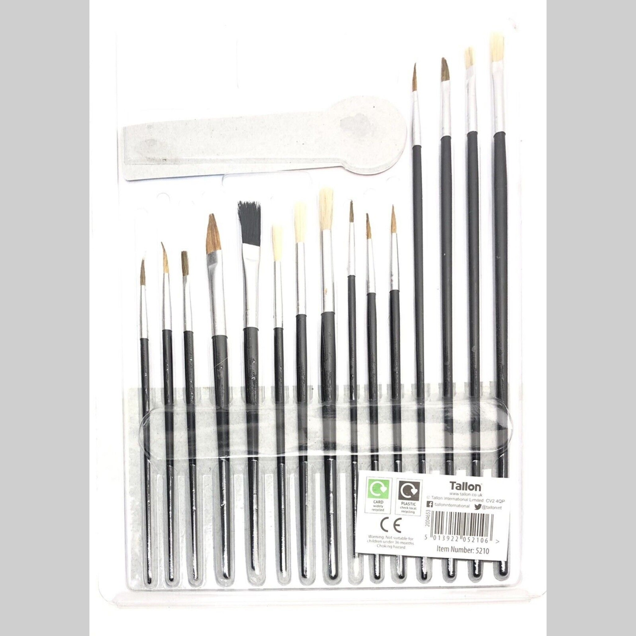 Beclen Harp 15Pc Artist Paint Brushes Set Professional Wooden Handle Assorted Flat & Tipped Different Sizes and Lengths Brushes Kids Adult/ Oil Water Acrylic Paint Brushes