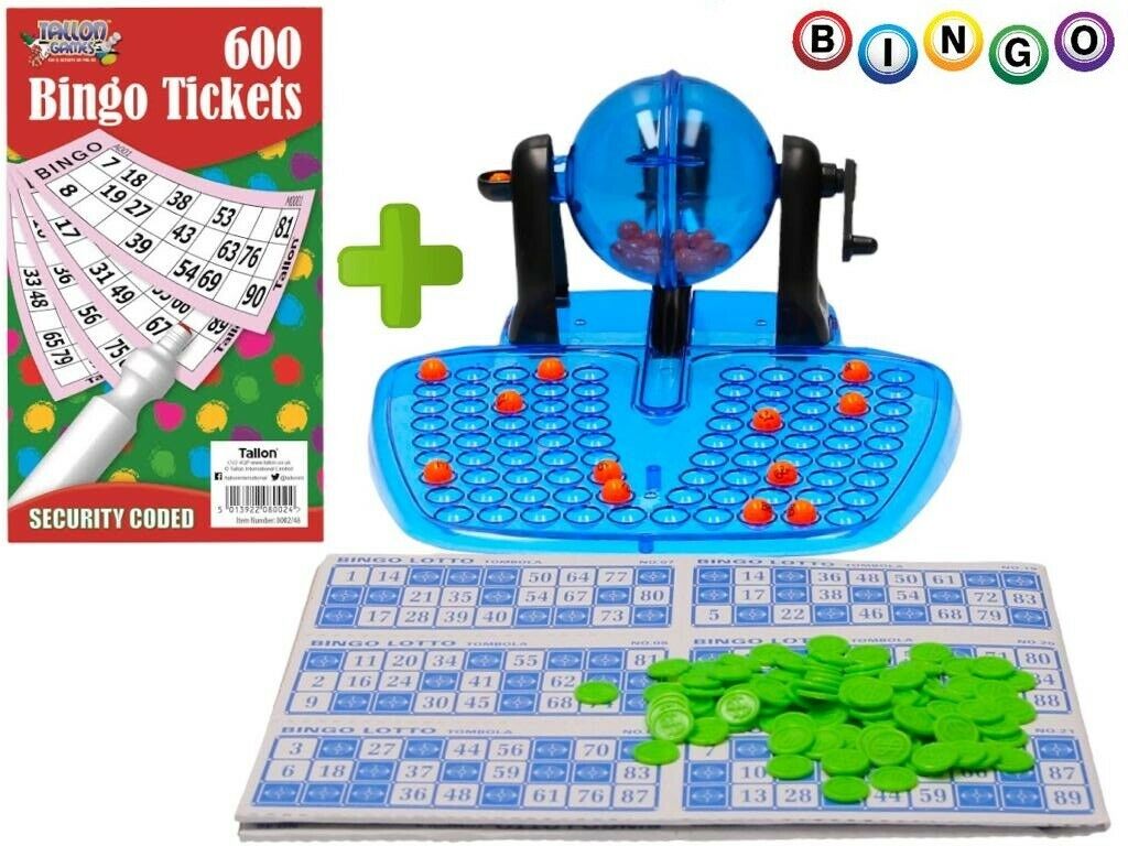 Beclen Harp Family Large Bingo Lotto Game Revolving Machine With 90 Numbers & Reusable Cards