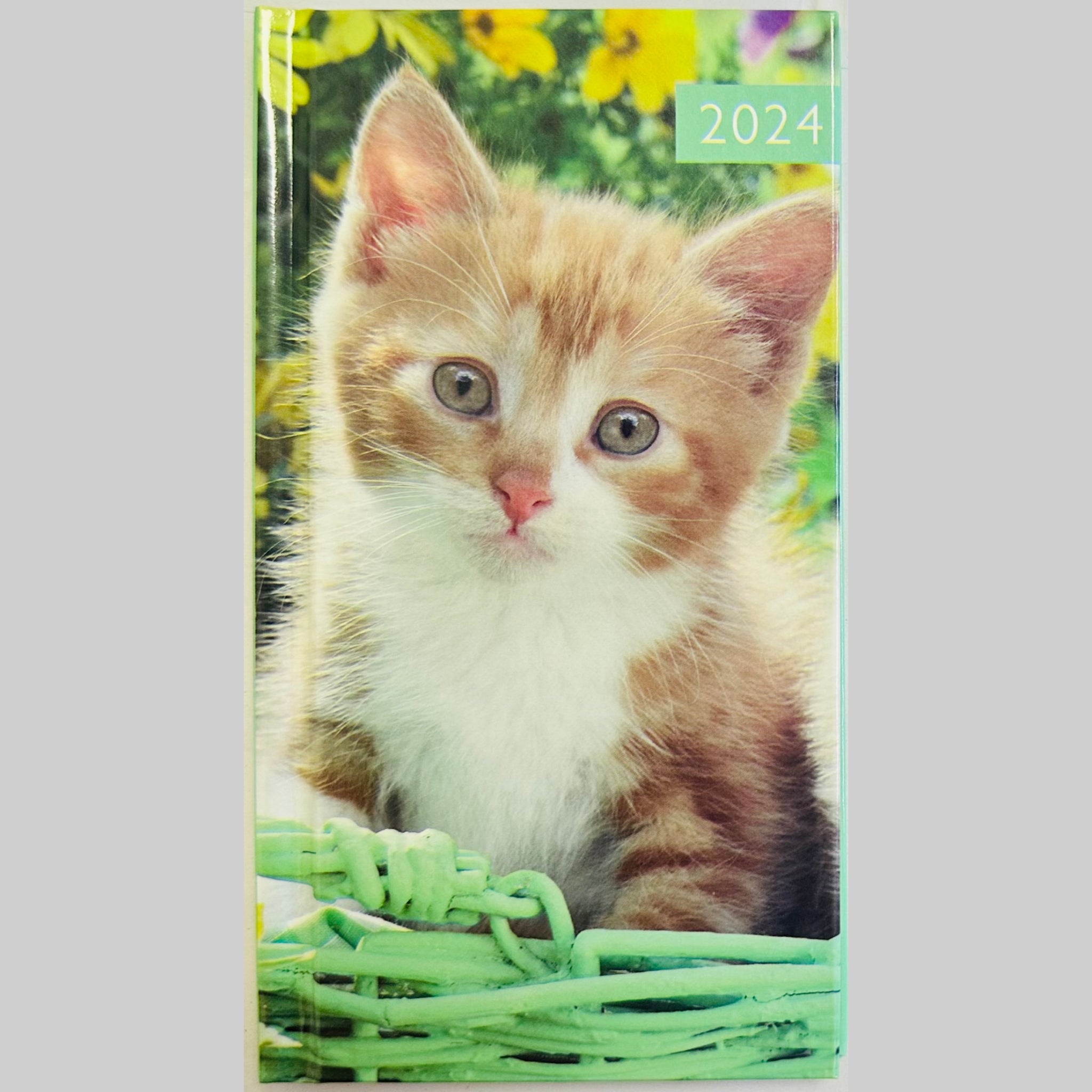 Beclen Harp 2024 Slim Week To View/WTV Personal Executive Cute Pet/Kitten/Puppy Print Diary With Hardback Cover