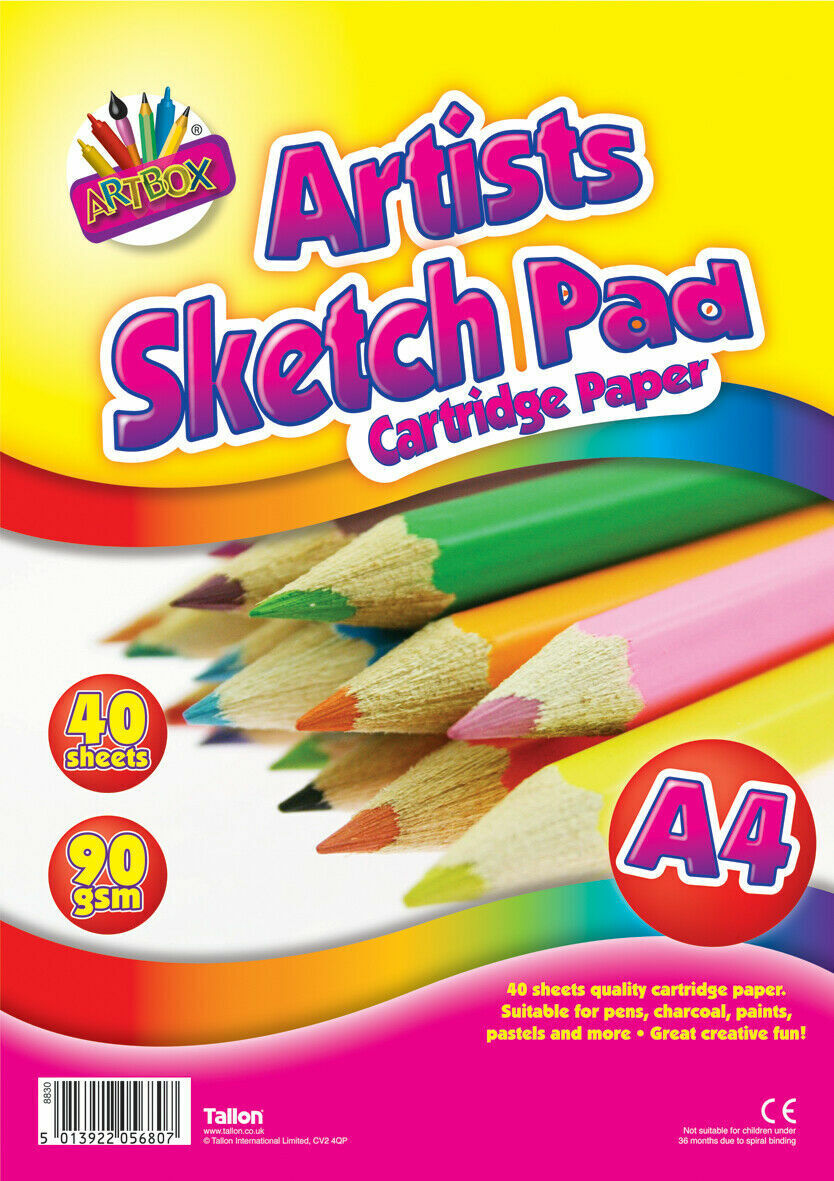 Beclen Harp A4 Sketch Pad Book White Paper Artist Sketching Drawing Art Craft UK