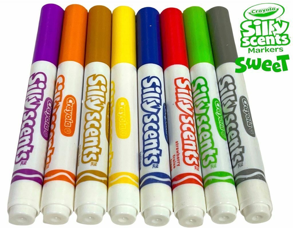 Beclen Harp Crayola 8 Scented Markers Pens Fruit Fragrance School Kids Fun Class Art Drawing
