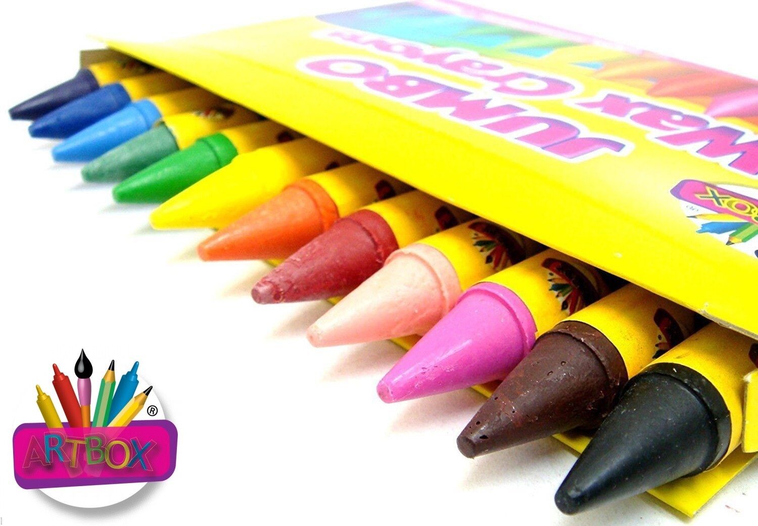 Beclen Harp 12 Jumbo Wax Crayons Non Toxic Toddler First Bright Colour Assorted Crayons Easy Grip Art Craft Jumbo Wax Safe WAX 12