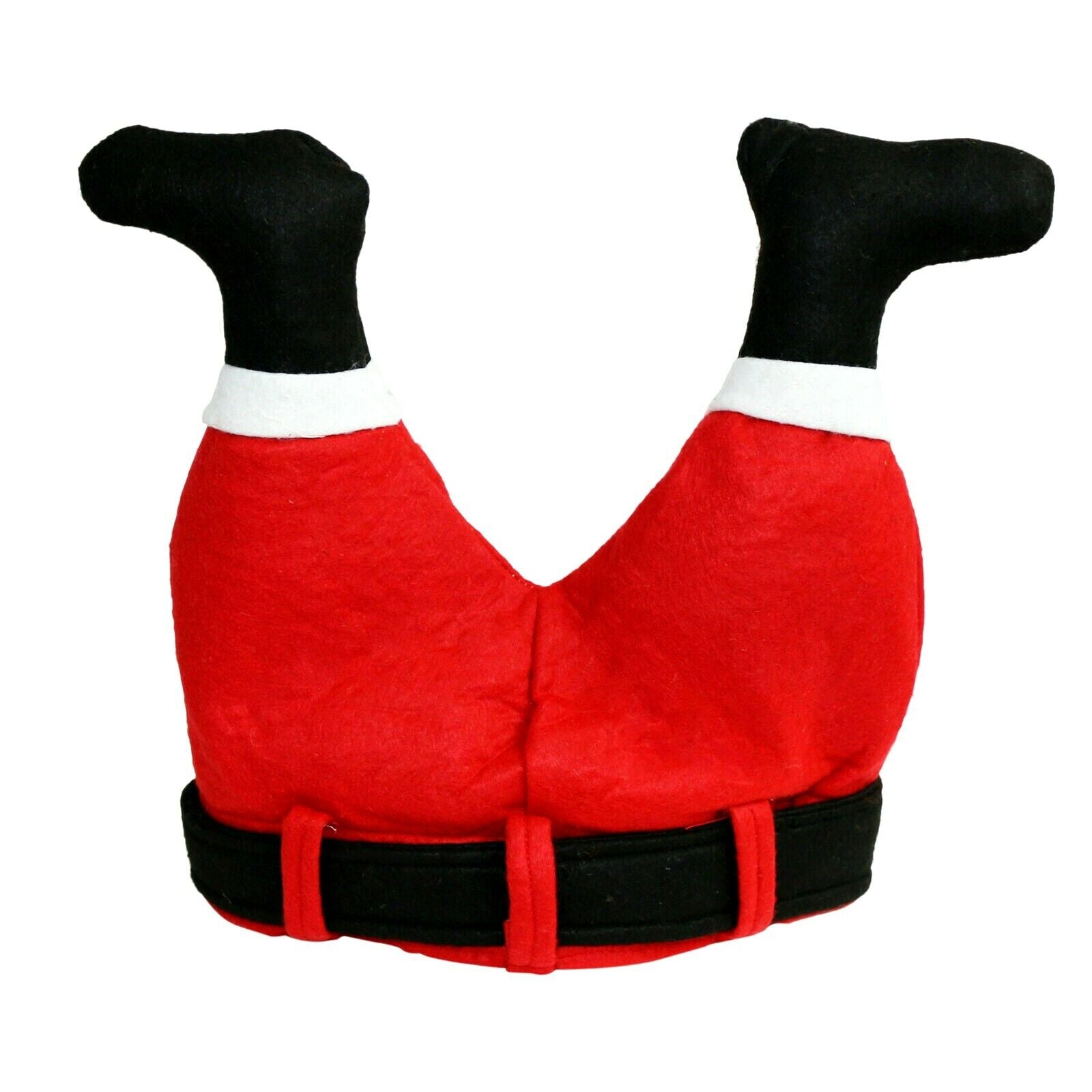 Beclen Harp Novelty Christmas Plush Red Santa Claus Legs Hat Clown Pants Legs Xmas Gift