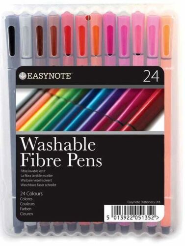 Beclen Harp 24 Easynote Washable Coloured Fibre Pens Felt Tips Markers Colouring Drawing Marker Art Box Set