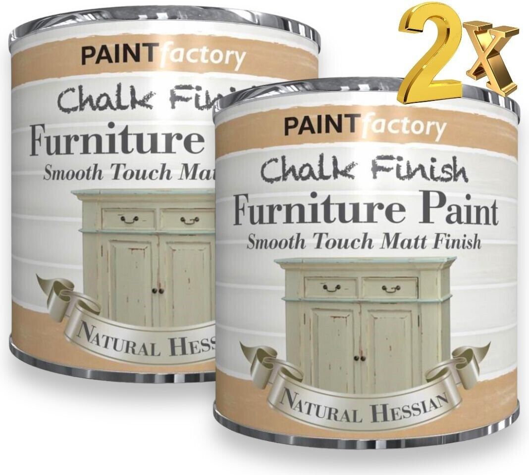 Beclen Harp 2x 250ML Natural Hessian Multipurpose Chalk Finish Smooth Touch Paint-Perfect House Warming Gift