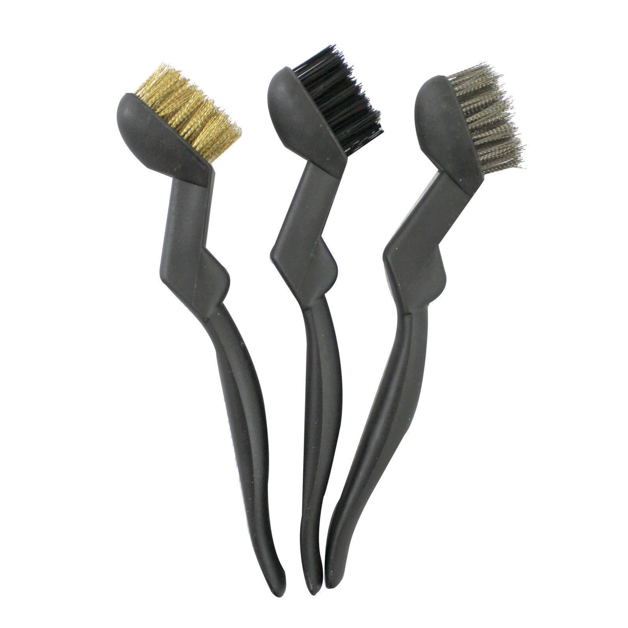 Beclen Harp 3pc Mini Stainless Steel/Nylon/Brass Wire Bristle Rush Removal Brush Set-Perfect Cleaning Tool SM