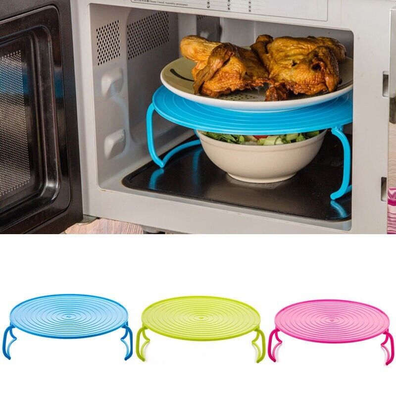Beclen Harp 4 In 1 Microwave Support Food/Dish/Plate Stand Stacker Tray Heat Warmer