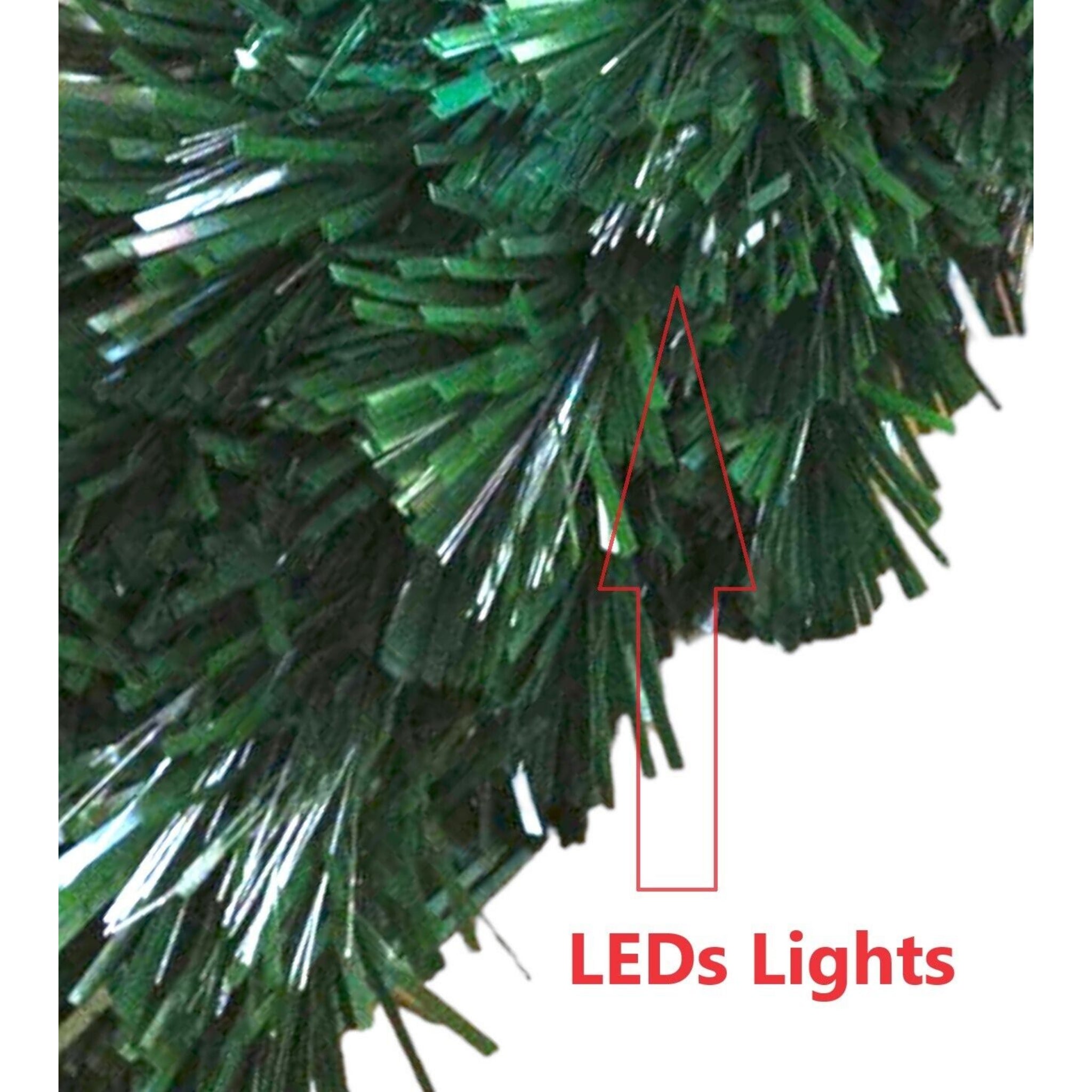 Beclen Harp 5FT Christmas/Xmas Tree Pre Lit Fiber Optic LED Lights Star 180 Tips And 180 LEDs-Perfect Christmas/Xmas Decoration
