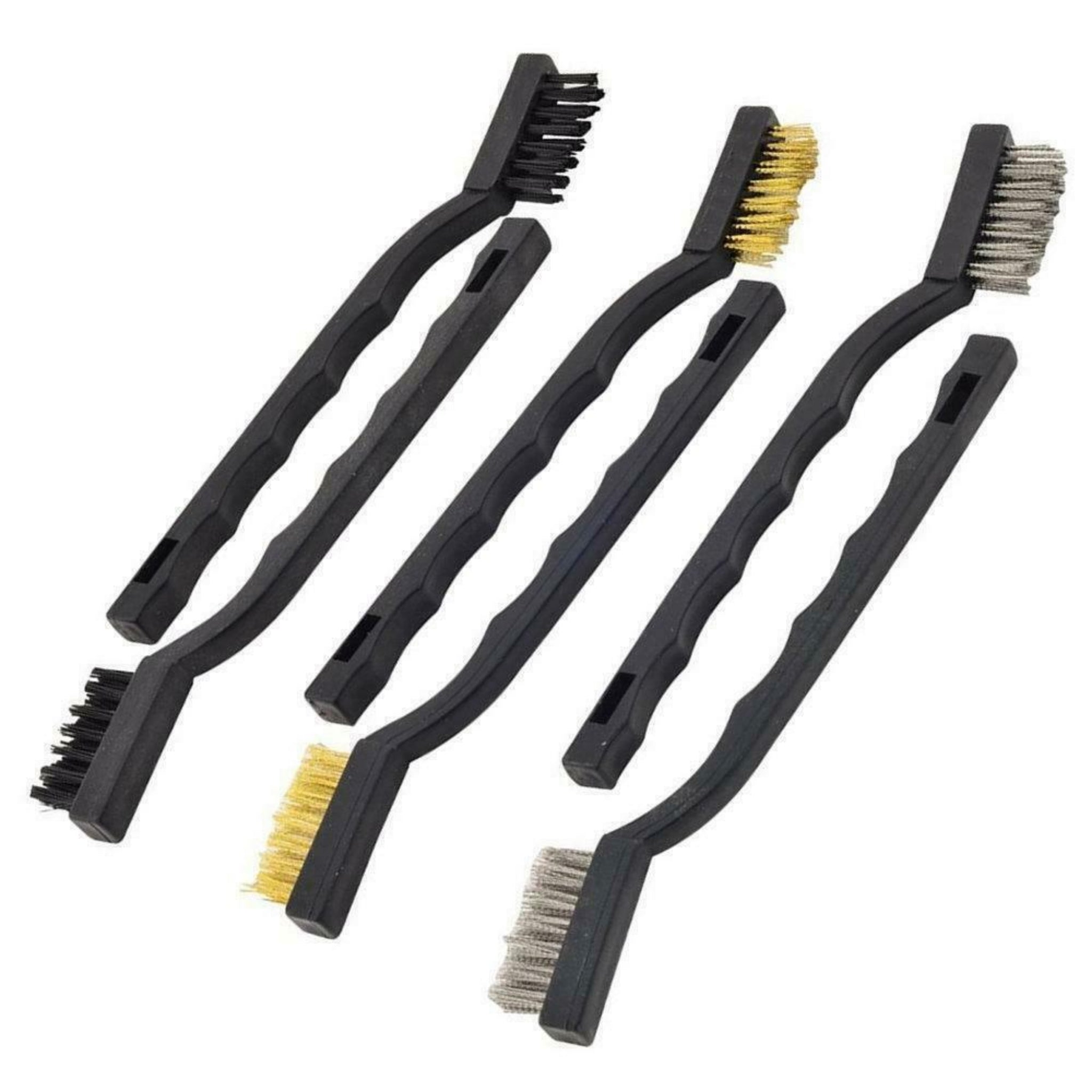 Beclen Harp 6pc Mini Stainless Steel/Nylon/Brass Wire Bristle Rush Removal Brush Set-Perfect Cleaning Tool SM
