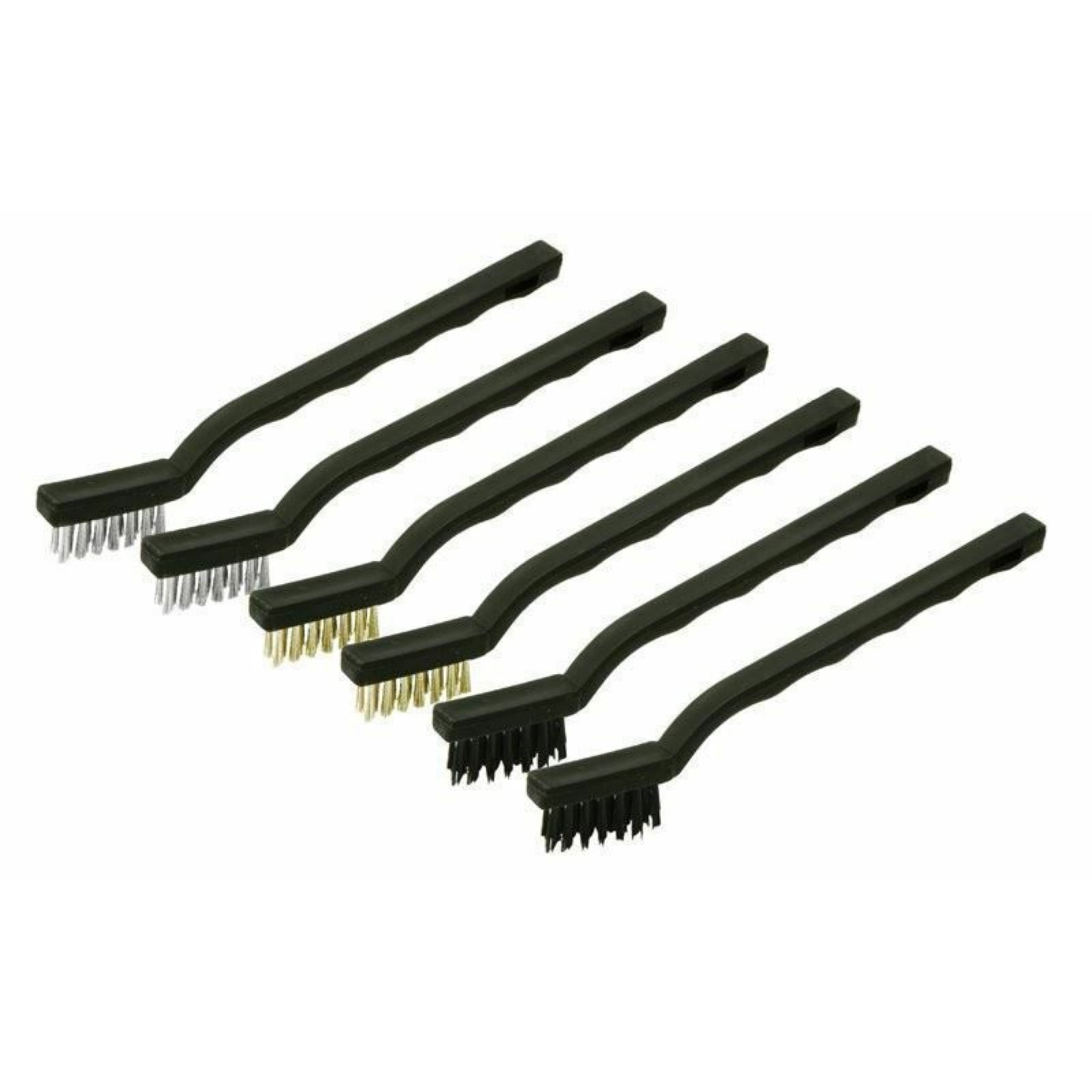 Beclen Harp 6pc Mini Stainless Steel/Nylon/Brass Wire Bristle Rush Removal Brush Set-Perfect Cleaning Tool SM