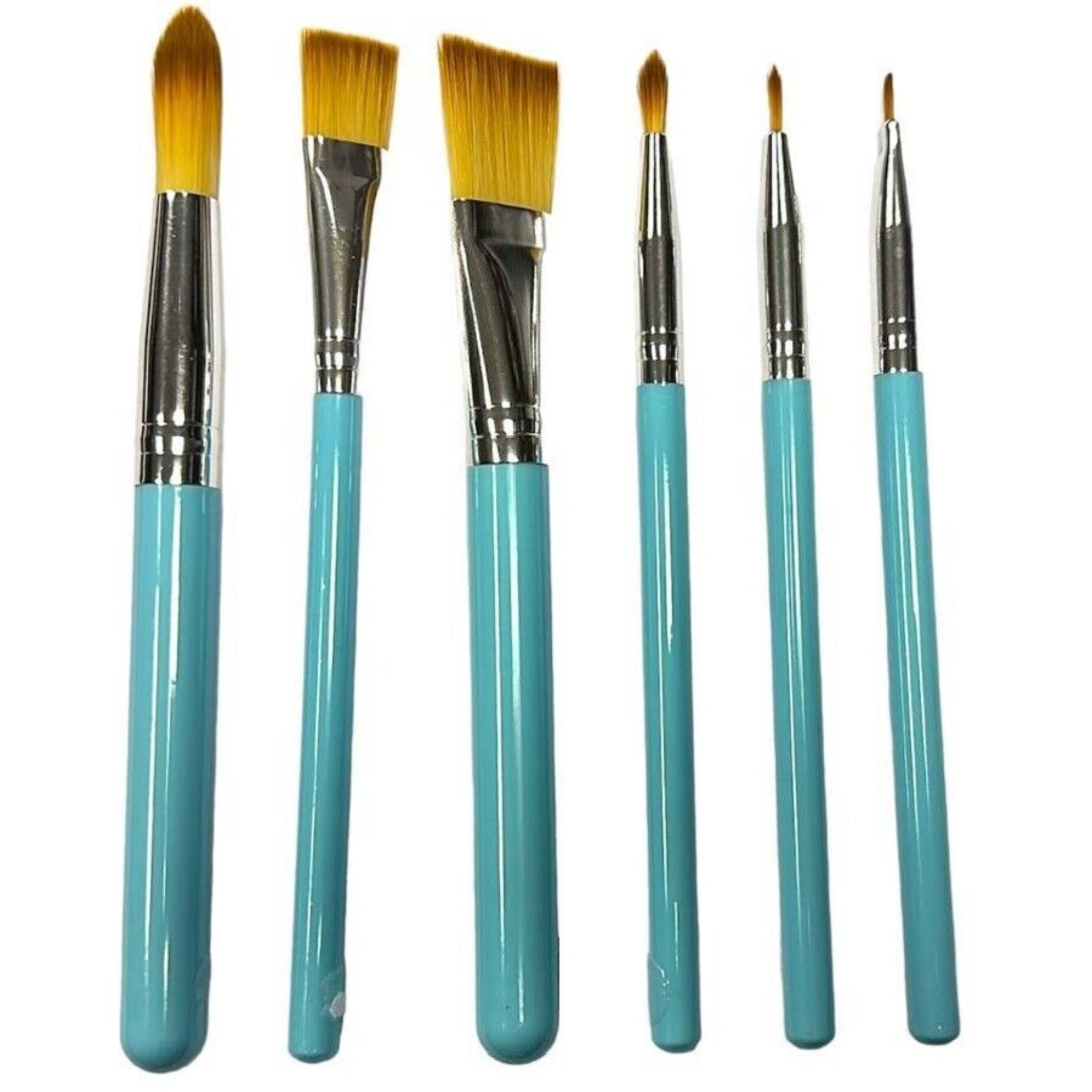 Beclen Harp 6pc Cake Icing And Decorating Paint Brushes-Perfect Fondant Dusting Sugar Craft Clay Tool