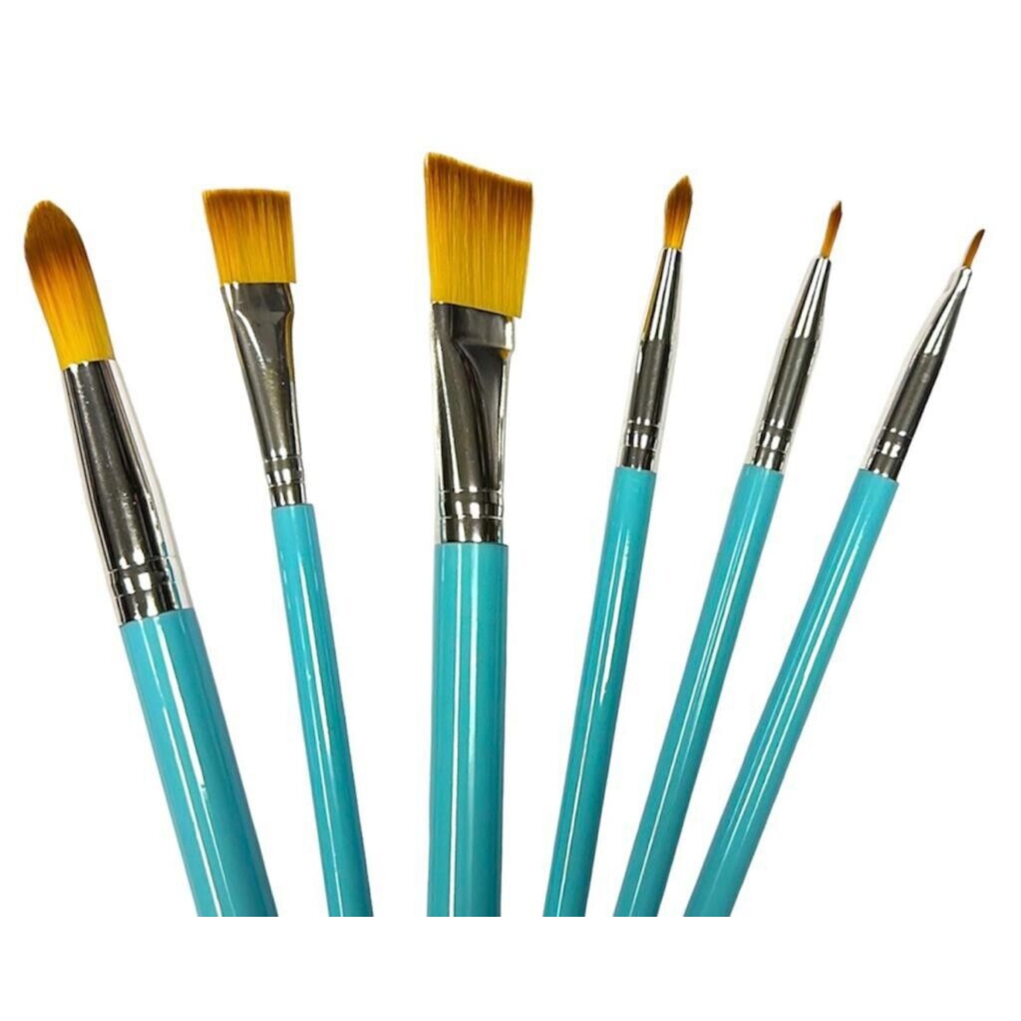 Beclen Harp 6pc Cake Icing And Decorating Paint Brushes-Perfect Fondant Dusting Sugar Craft Clay Tool
