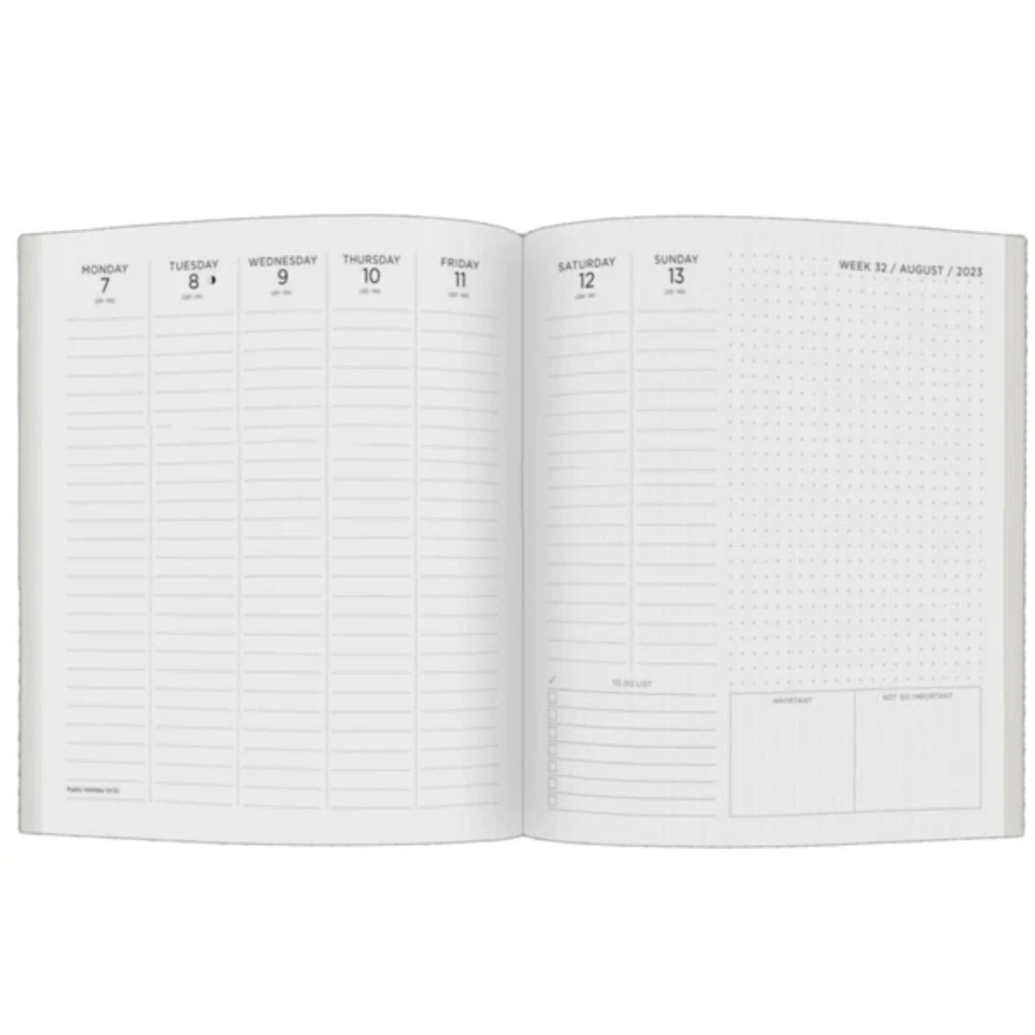 Beclen Harp 2023-2024 Academic Square Week to View Luxury Leatherette Diary School Office...