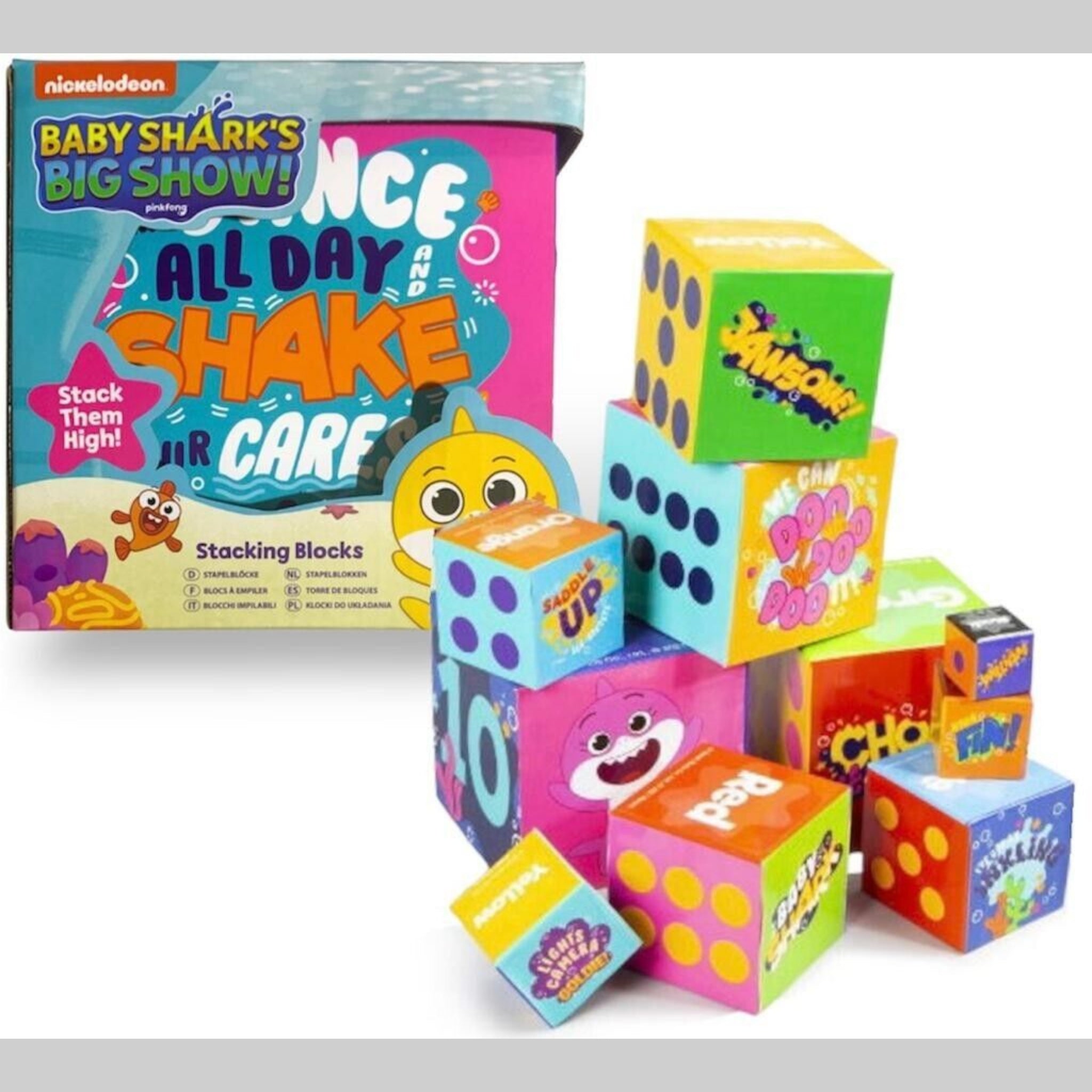Beclen Harp Official Baby Shark's Big Show Stacking Numbered Blocks/Cubes For Kids/Toddlers-Perfect Fun And Educational Toy Gift Set For Christmas/Xmas