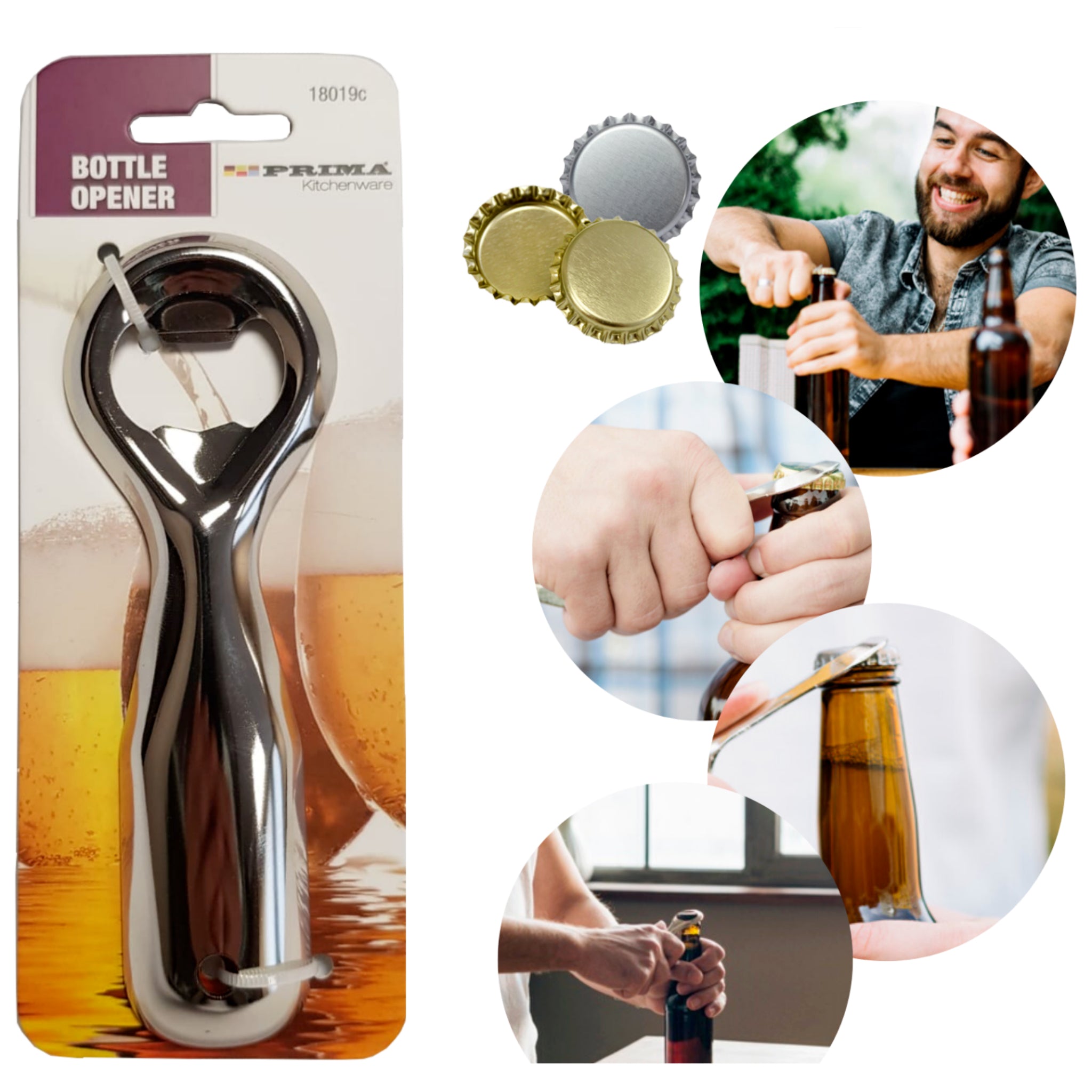 Beclen Harp Stainless Steel Handheld Bottle Opener-Perfect Companion For Waiter And Useful Bar/Kitchen Tool