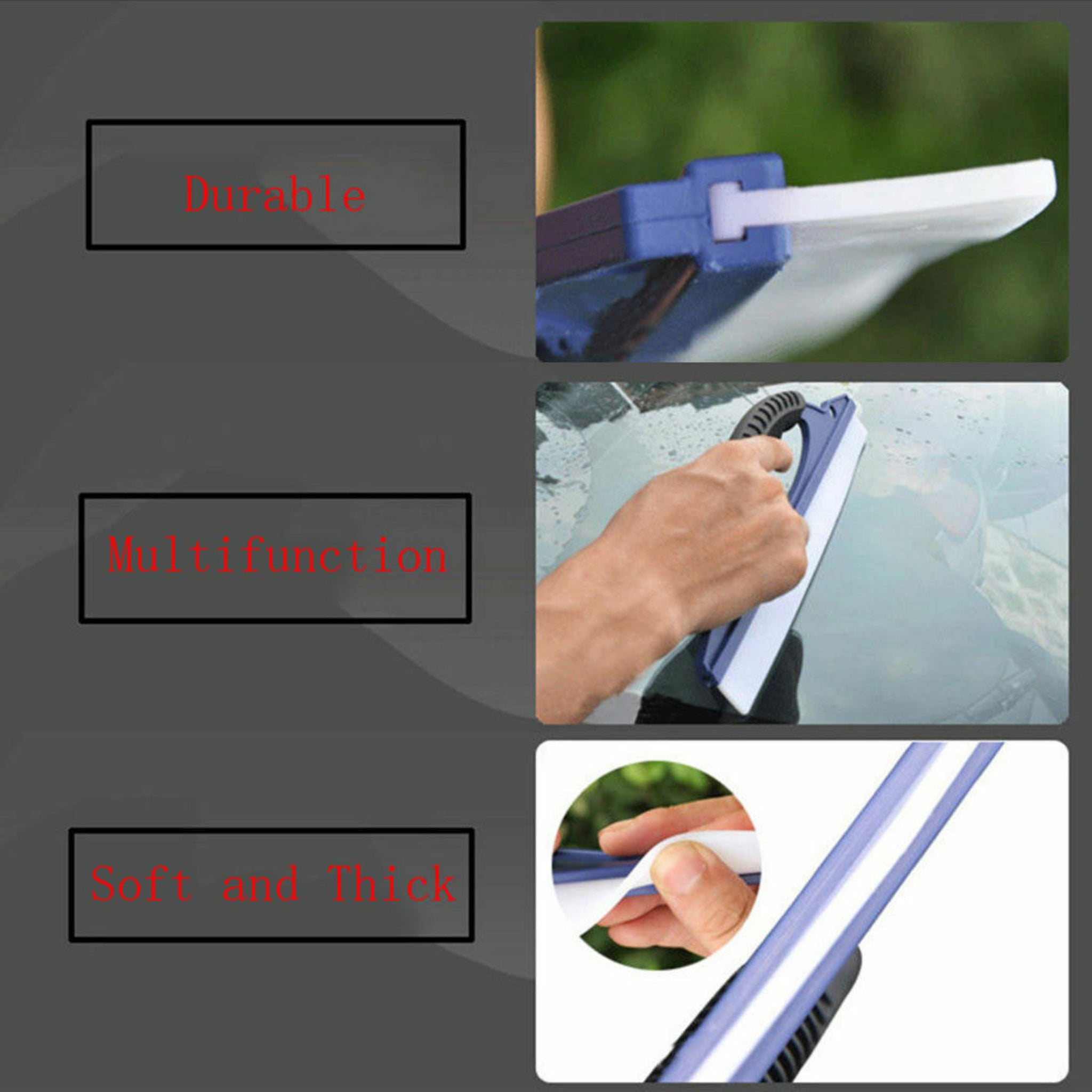 Windshield Squeegee Soft Silicone Wiper Drying Blade 