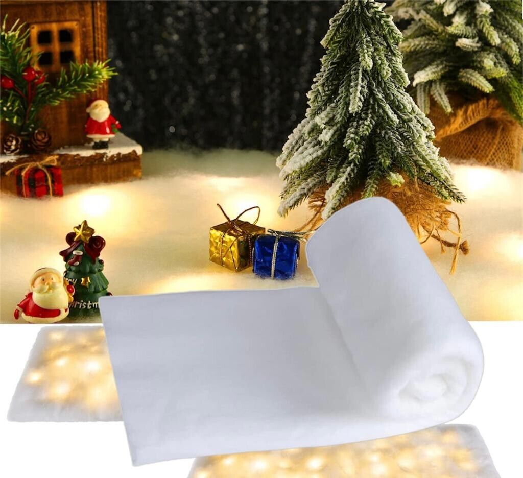 Beclen Harp Luxury Christmas/Xmas Fake Snow Santa's Grotto Winter Decoration Blanket For Indoor/Outdoor Décor