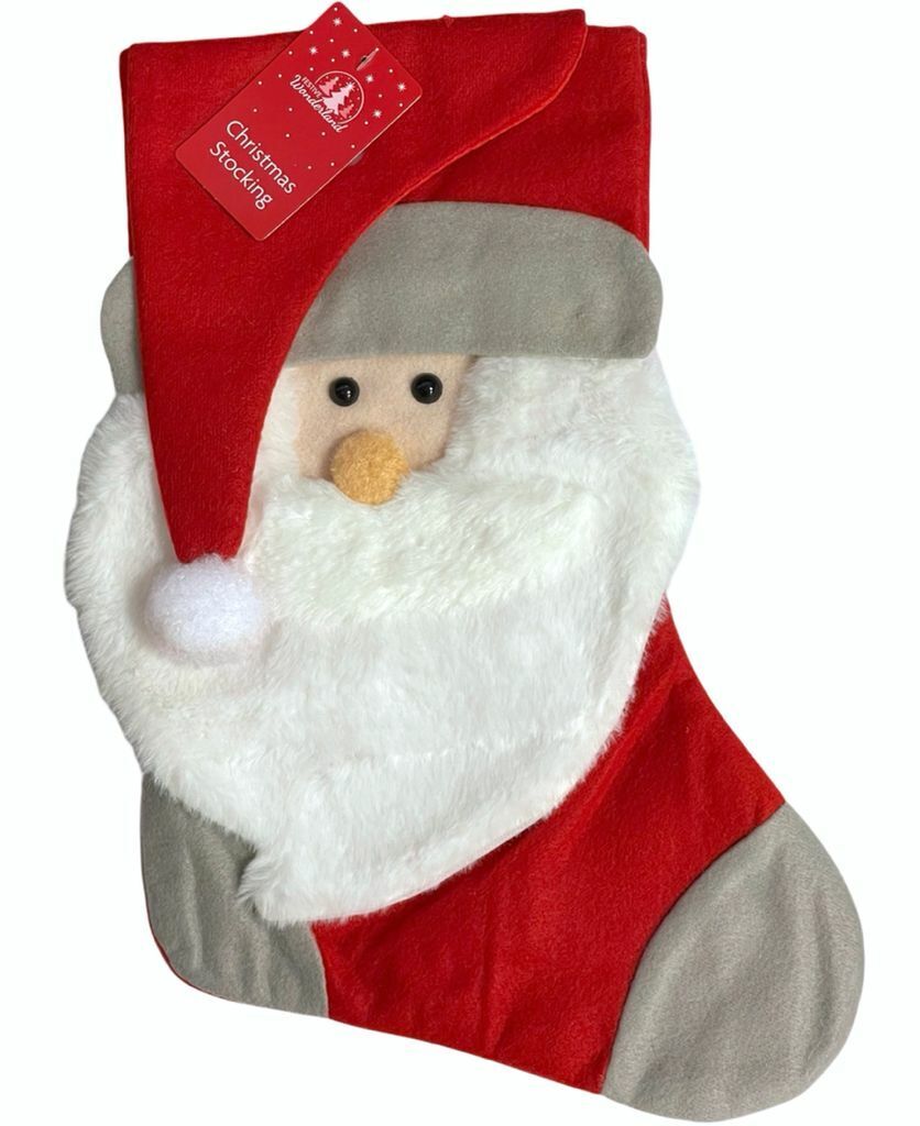 Beclen Harp Luxury Christmas/Xmas Personalized Deluxe Felt Embroidered Super Soft And Thick Stocking Sock For Party Decoration