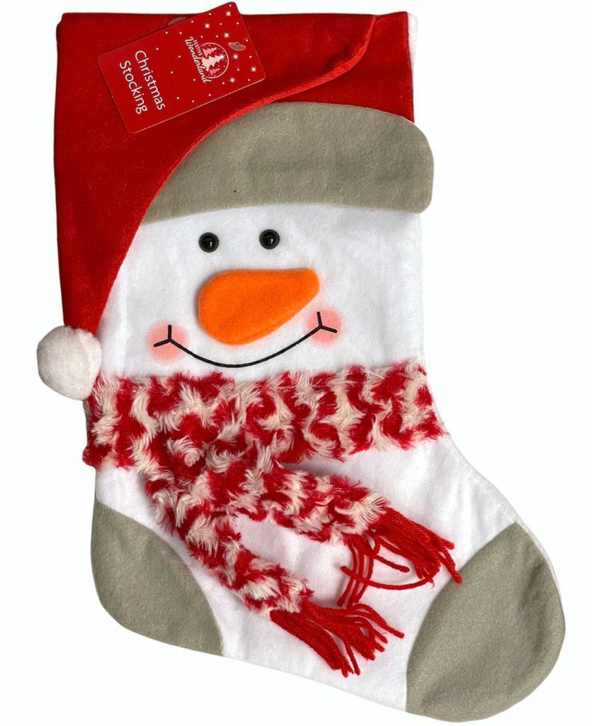 Beclen Harp Luxury Christmas/Xmas Personalized Deluxe Felt Embroidered Super Soft And Thick Stocking Sock For Party Decoration