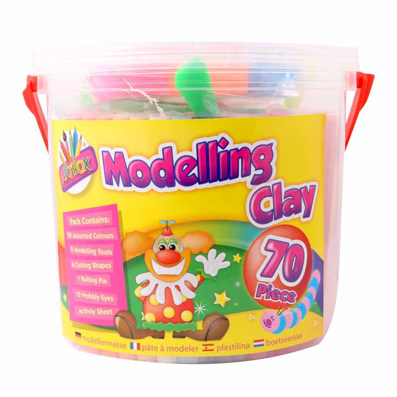 Beclen Harp 70Pcs Colours Modelling Clay Strips Set For Art Craft Plasticine Play Doh Party