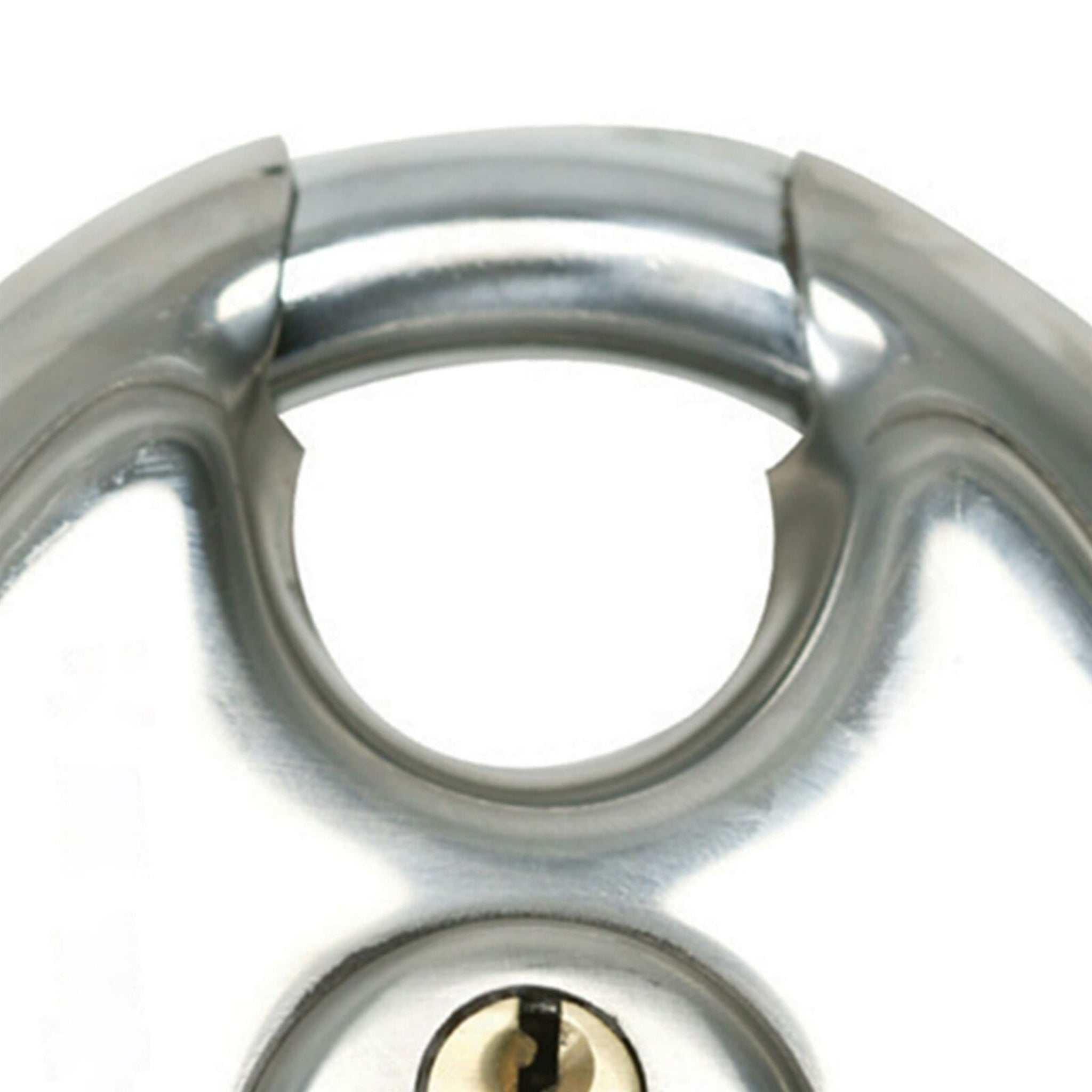 Beclen Harp Round Discus Shackle Padlock - Stainless Steel 2 Keys 70mm Heavy Duty Lock Disc