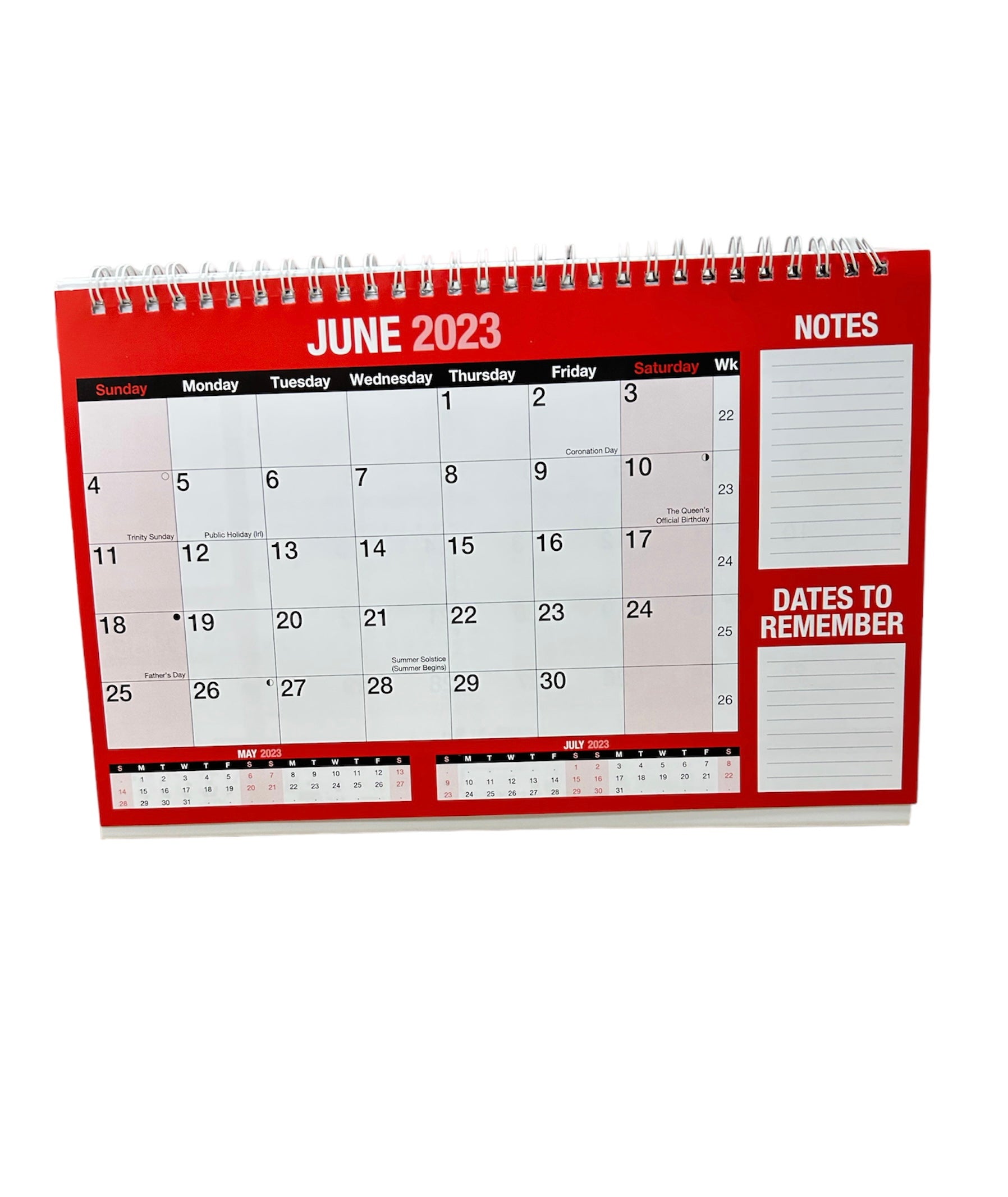Beclen Harp Desktop Monthly Planner/ Month to View Free standing Flip Wire Bound Calendar 2023