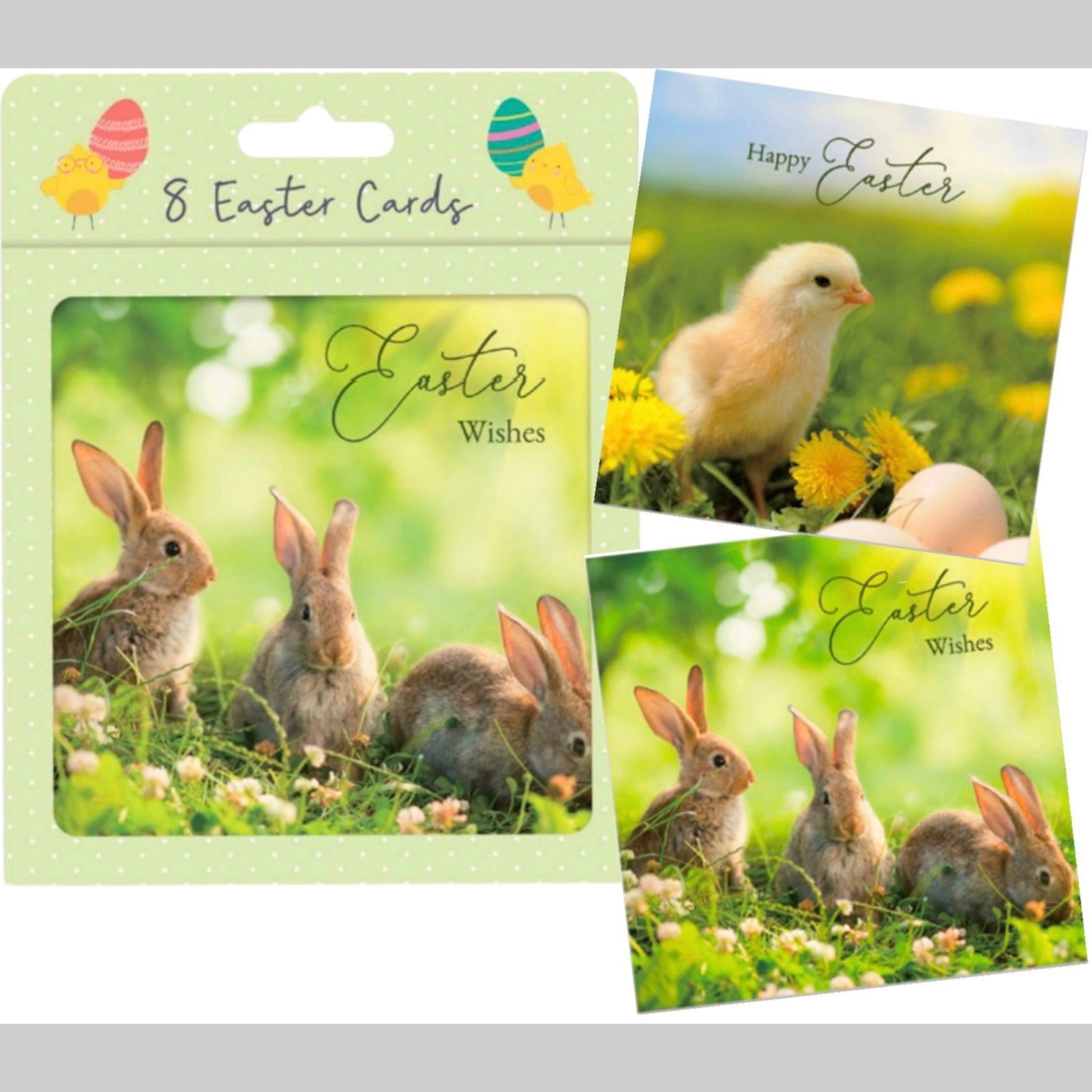 Beclen Harp Pack Of 8 Traditional Luxury Easter Multiple Print Cards With Envelopes-Perfect Greeting Cards For Easter