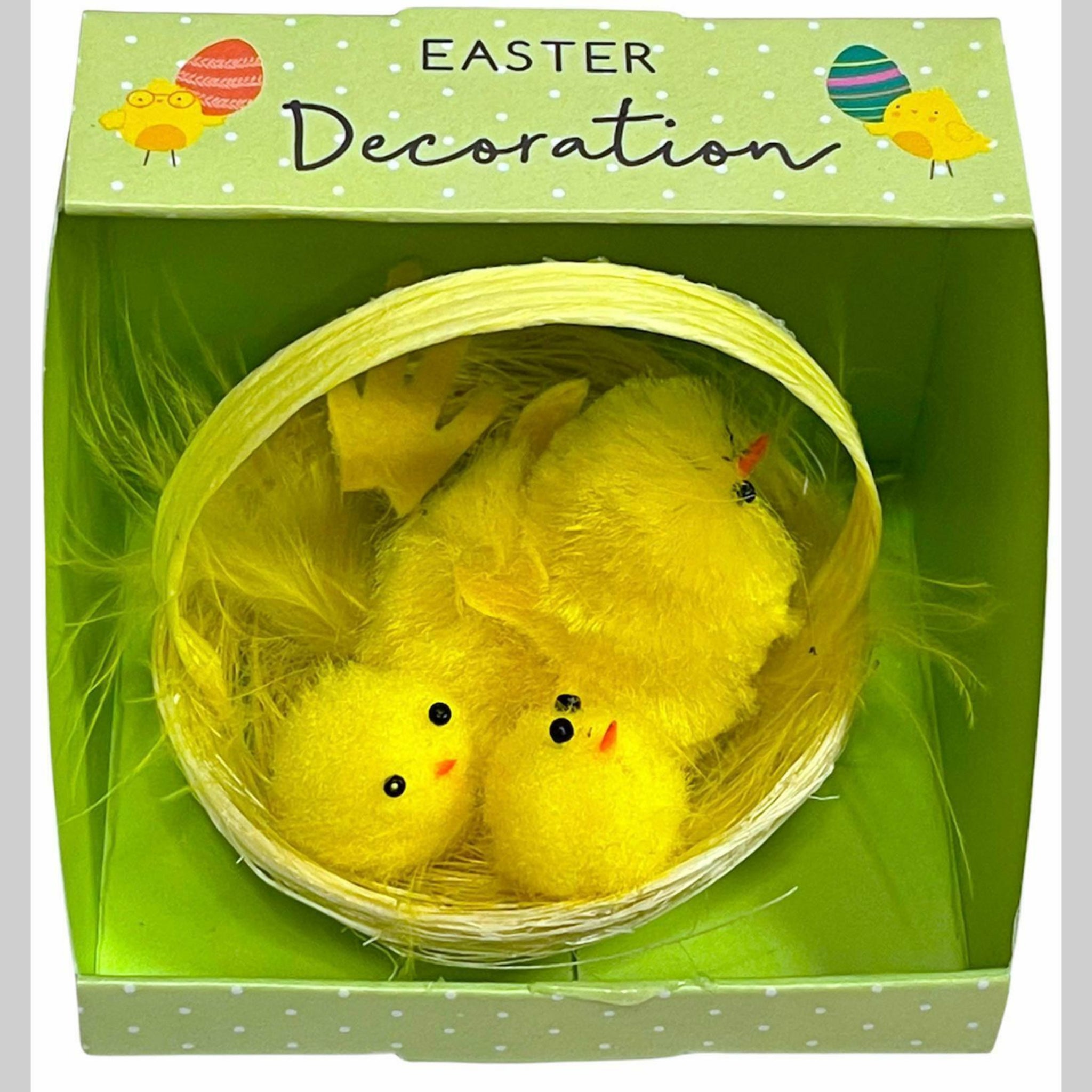 Beclen Harp 4 Pack Artificial Easter Egg With Mini Nest/Hatching Chicks Decoration-Perfect For Easter Gift