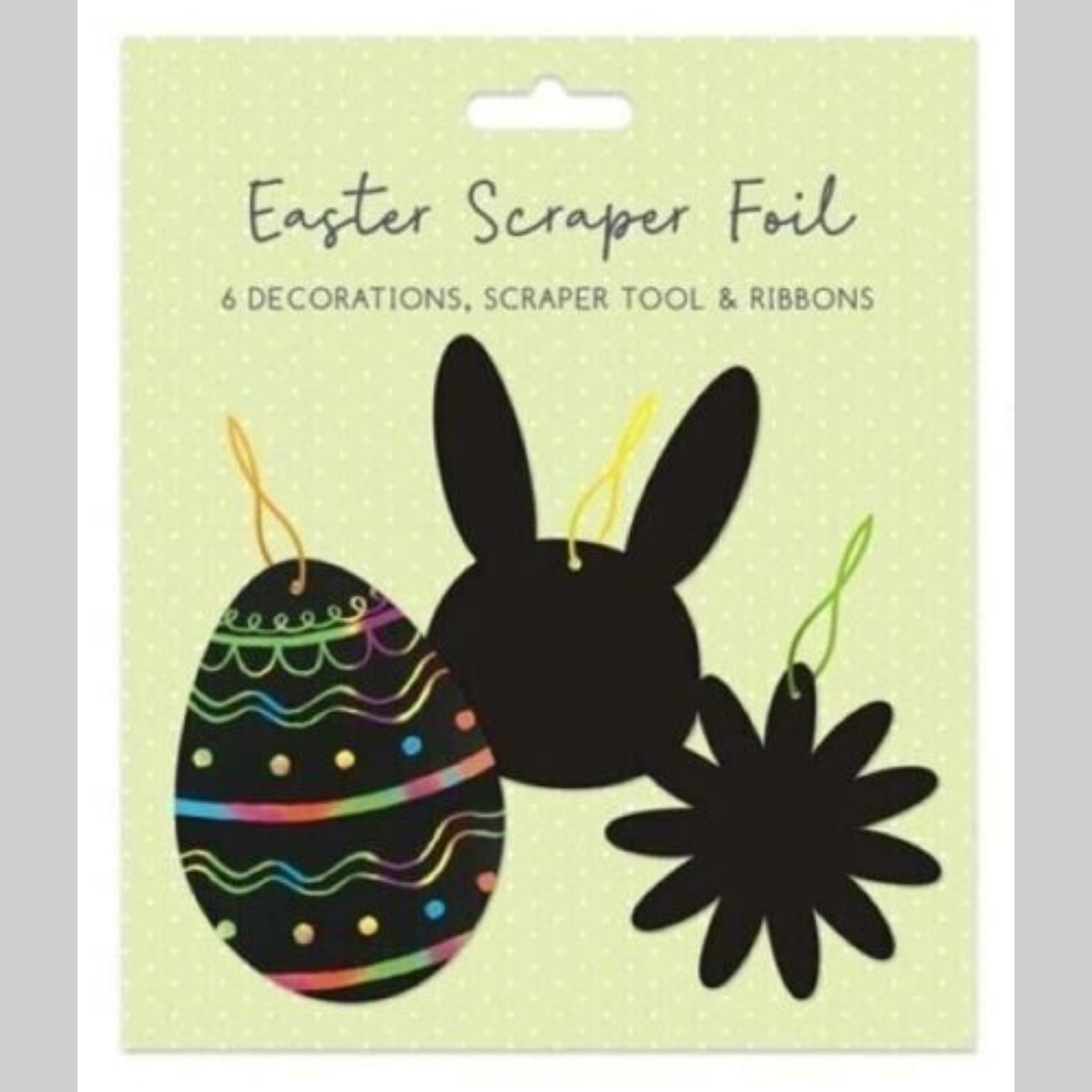 Beclen Harp Easter Scratch Art And Craft Party Scraper Foil Hanging Decoration-Perfect For Easter Tree Decor