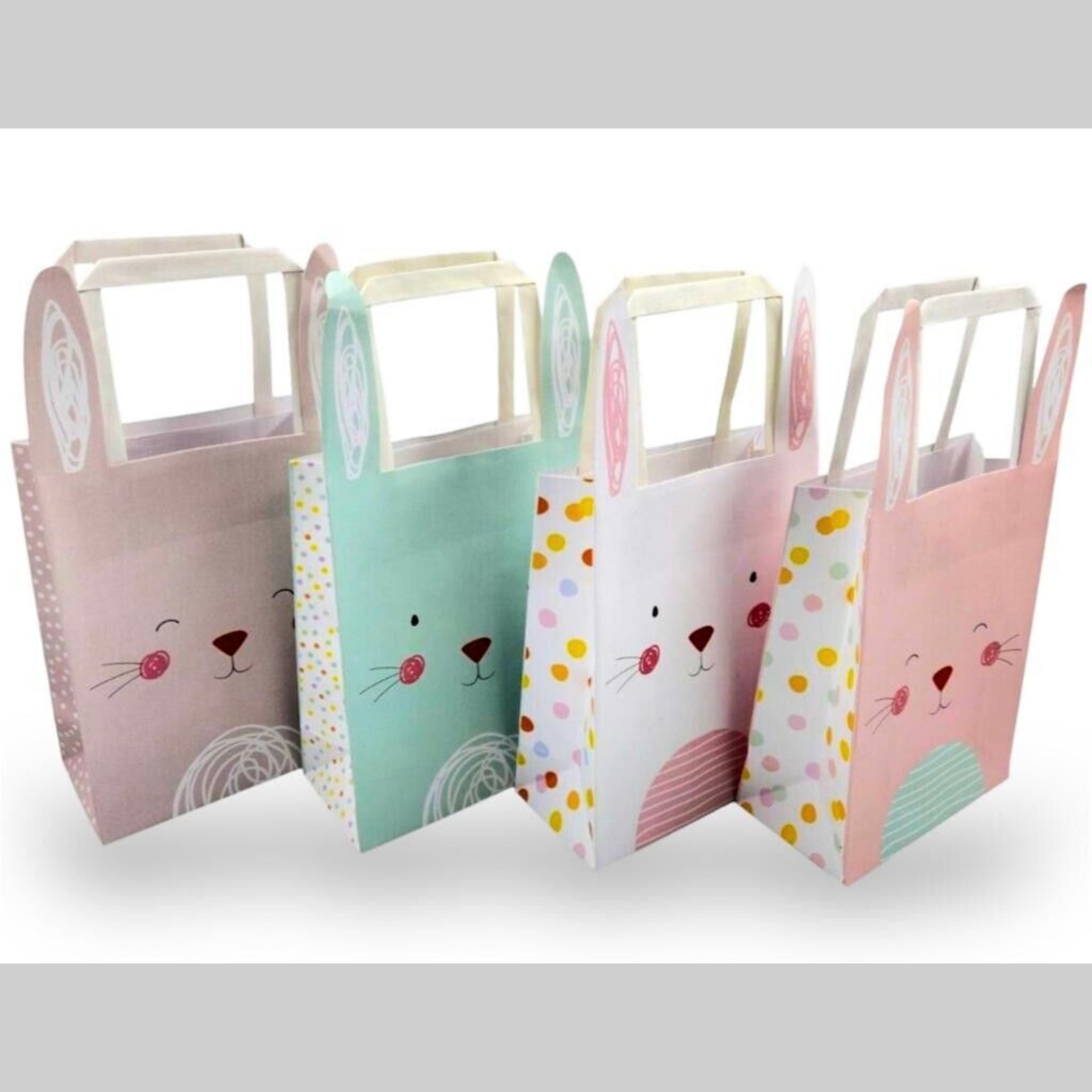 Beclen Harp 4x Easter Luxury Paper Spotty Loot Sweet Treat Gift/Present Bags/Pouches-Perfect For Return Gift