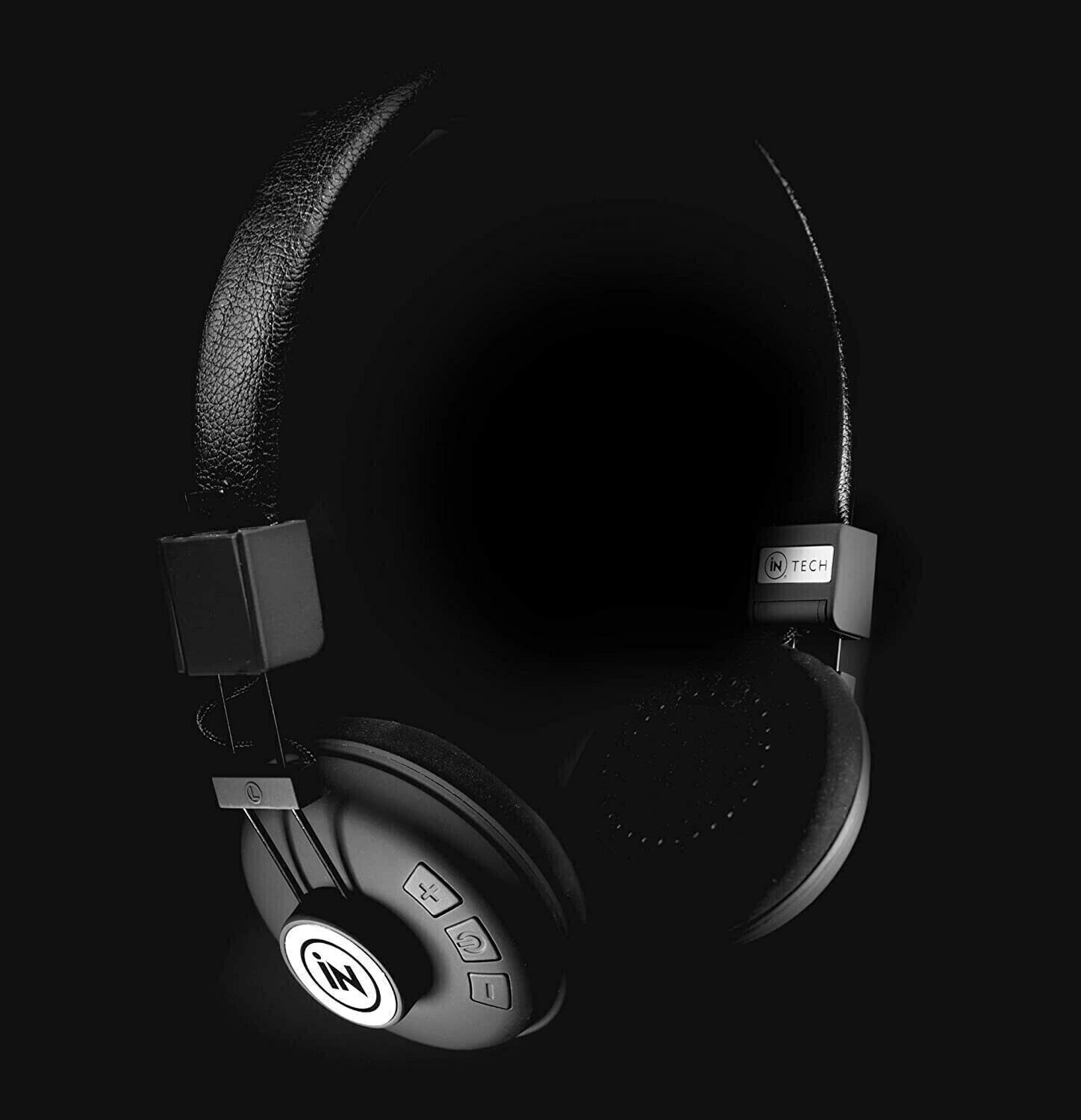 Beclen Harp Black Easy To Fit Over Ear Wireless In-Tech Built In-Mic Support Headphones-Perfect Christmas/Xmas Gift