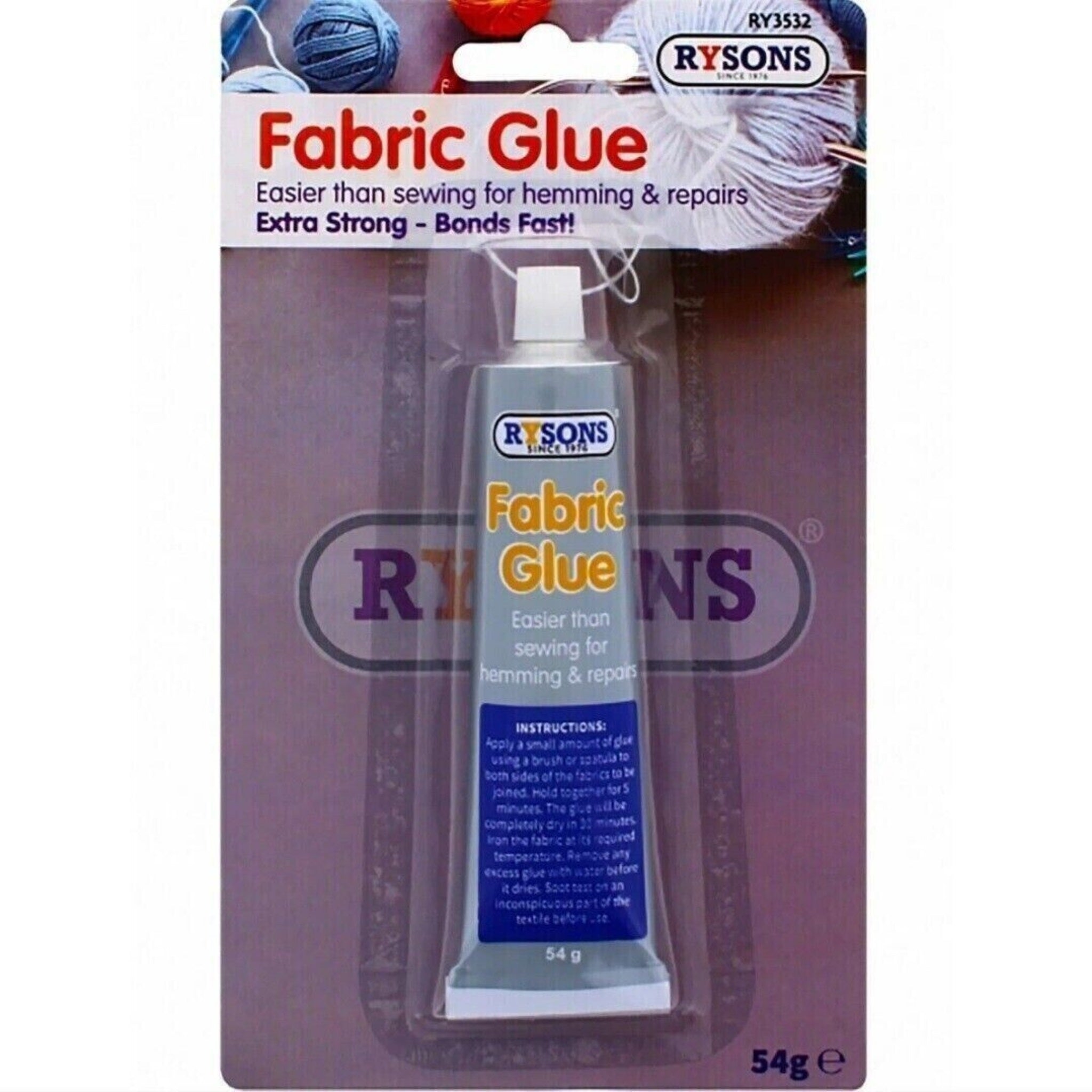 Beclen Harp Extra Strong Fabric Glue 54g Quick Bond Adhesive for Hemming Sewing No Stitch