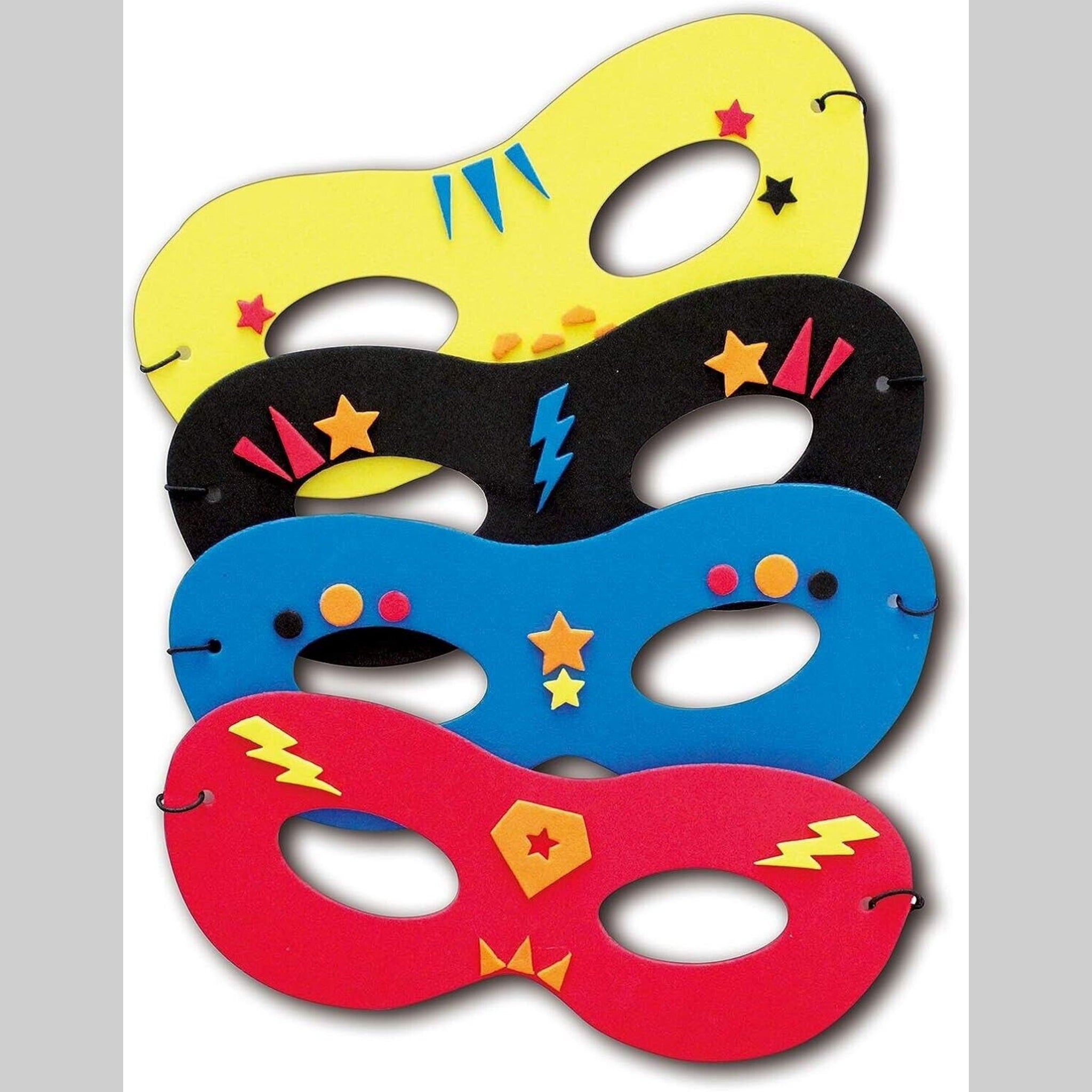 Beclan Harp Make Your Own Kids Foam Face Masks Superhero Felt Craft Kit Mask With Elastic Band Children Kids Party Fun