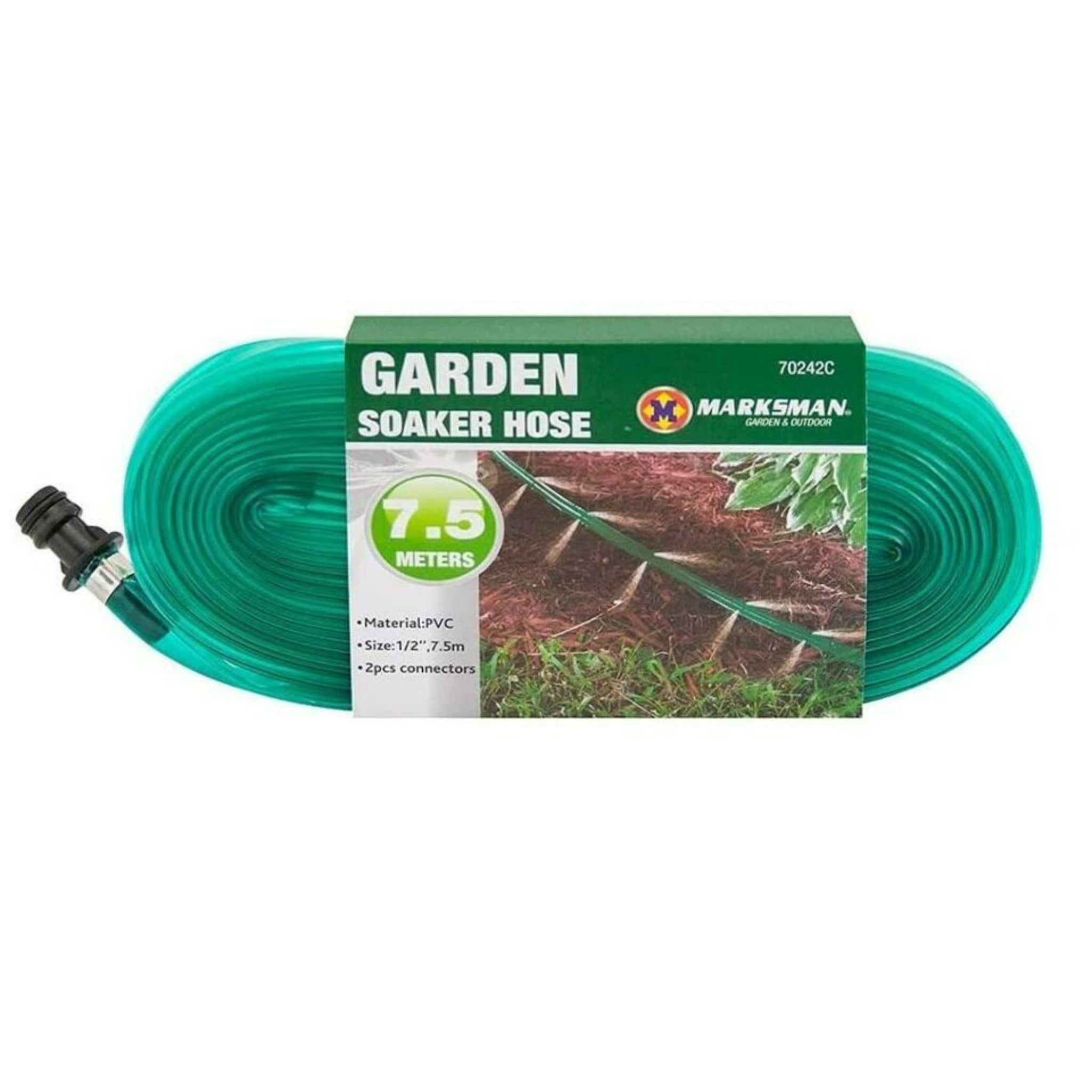 Beclen Harp 7.5m Flat Soaker Hose Pipe Garden Lawn Sprinkler Drip Irrigation Plants Water Spray