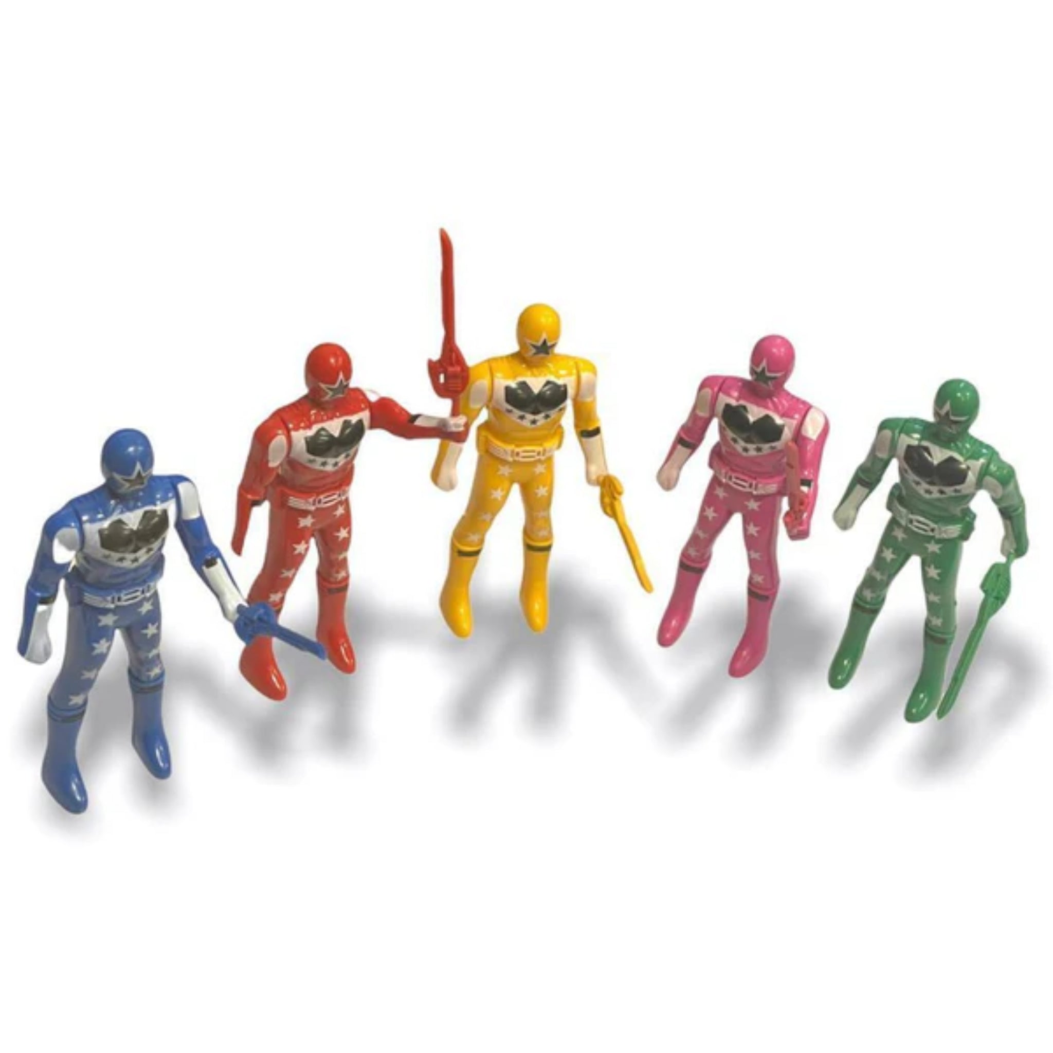 Beclen Harp 5Pcs Kids Space Heroes Action Figures In Blister Pack Party Bag Filler Kandytoys