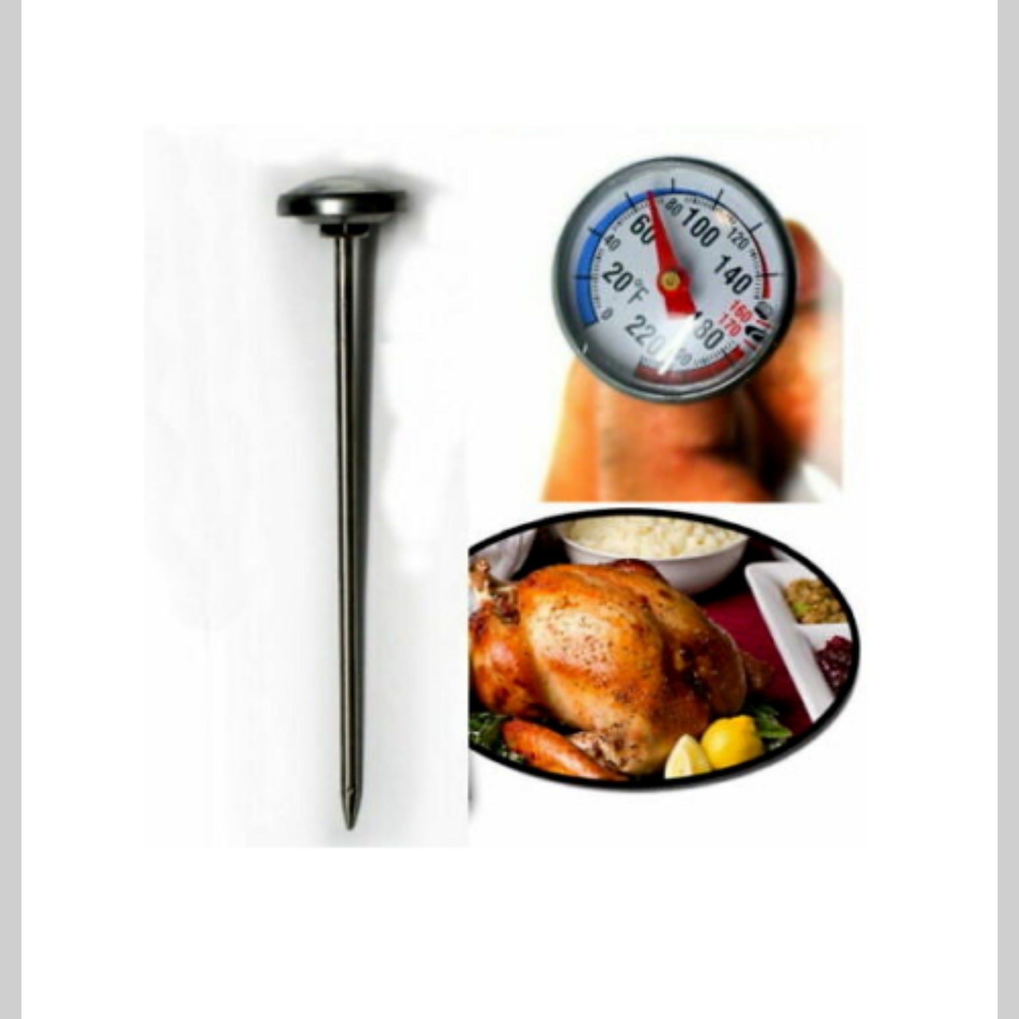 Beclen Harp Meat Thermometer Chicken Turkey Poultry Probe Temperature Cooking Baking Food BBQ Kitchenware