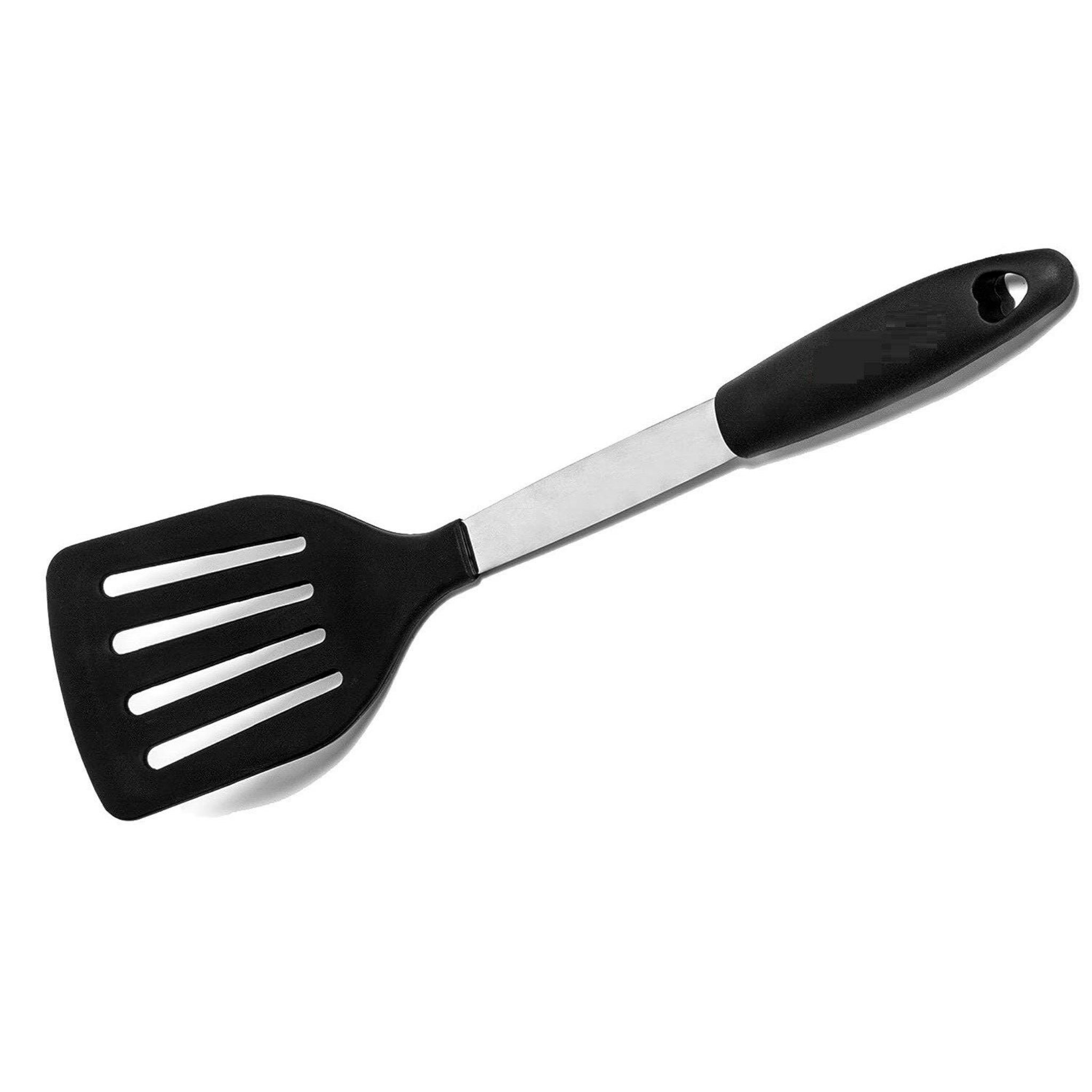 Beclen Harp 32cm Nylon Non Stick Solid And Slotted Turner/Flipper Heat Resistant Spatula-Perfect Kitchen/Cooking Companion Tool