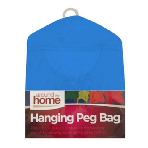 Beclen Harp Hanging Fabric Clothes Line Laundary Storage Peg Bag/Basket Pouch With Hanger-