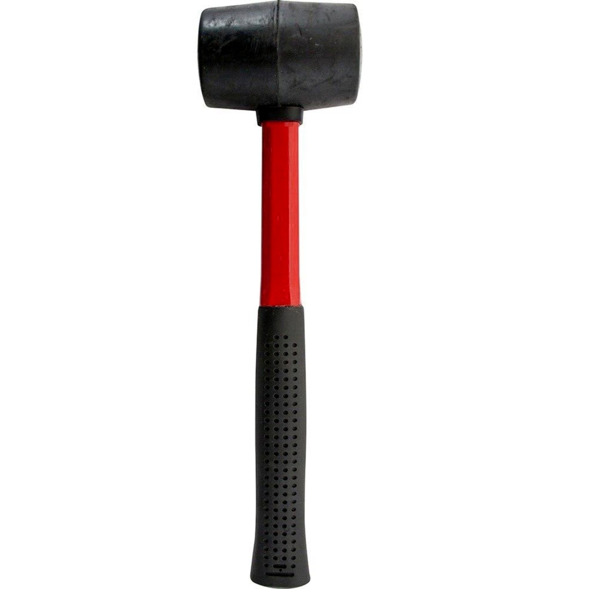 Beclen Harp 16oz Rubber Mallet Shaft Grip Handle Fiberglass Hammer- Perfect DIY Tool For Camping And Paving