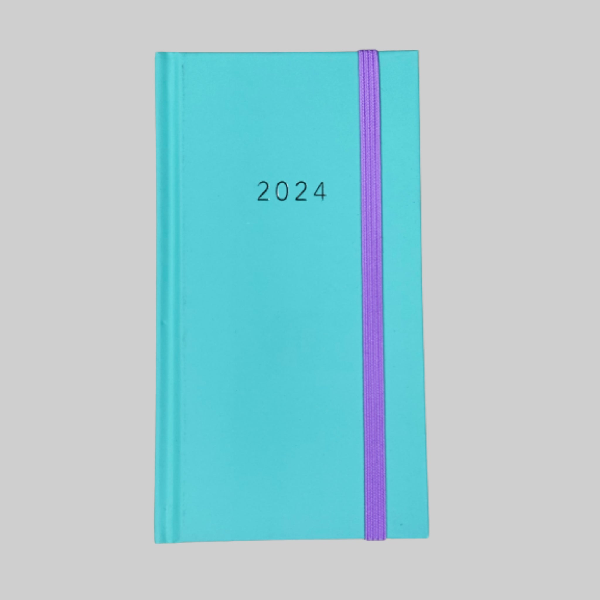 Beclen Harp 2024 Slim Week To View/WTV Full Year Organiser Planner Diary With Elastic Closure And Hard Back Cover